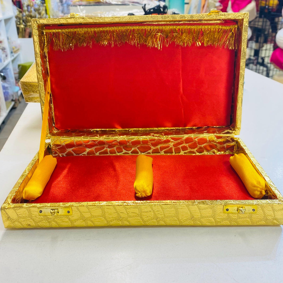 Sikhi Accessories – Gutka Sahib Cover Box | Holy Book Protector Box | Golden Finish
