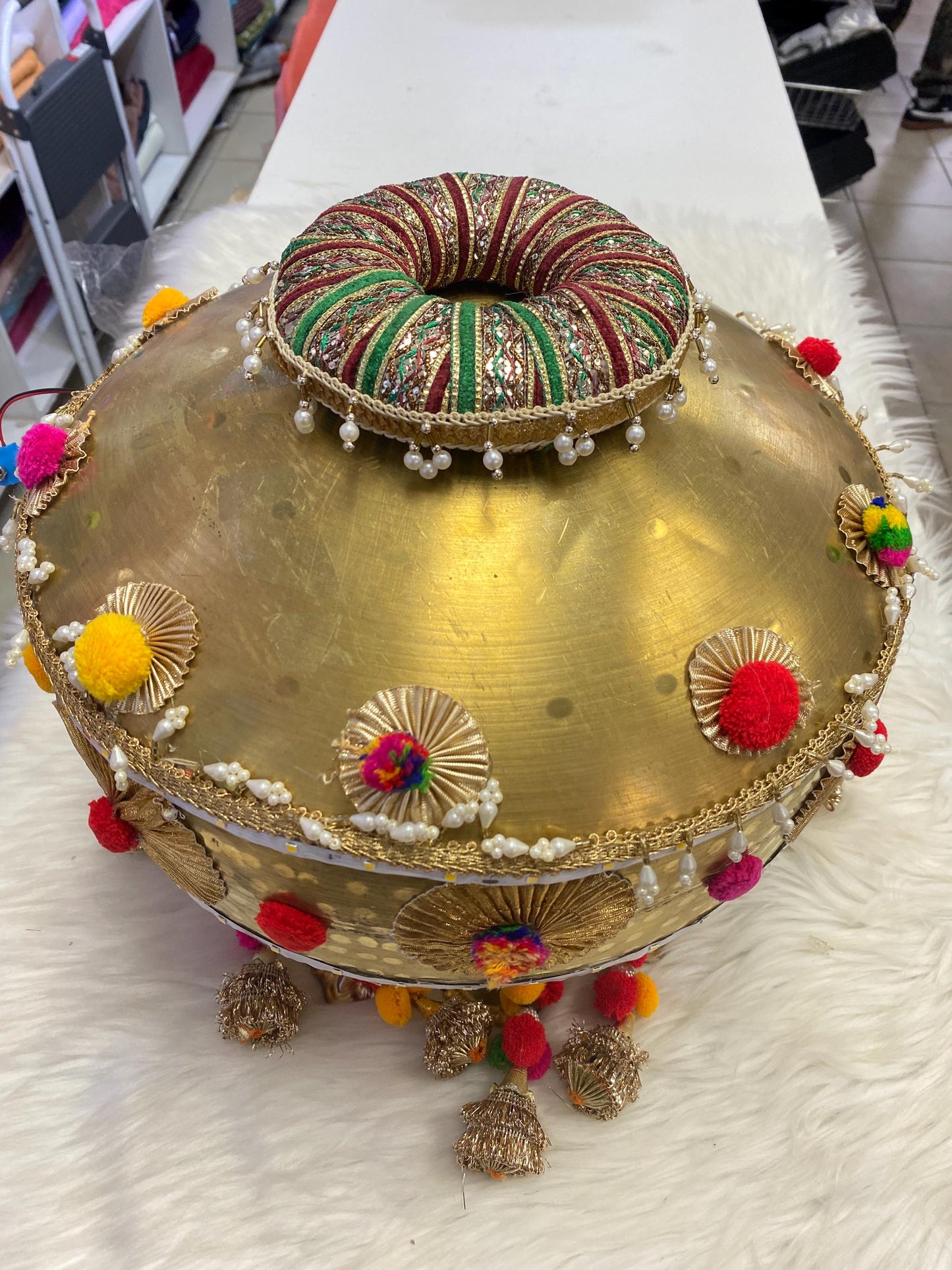 Wedding Accessories-Traditional Heavy pital Decorative Jago with Led Lights /Bride and Groom/Jaggo Function