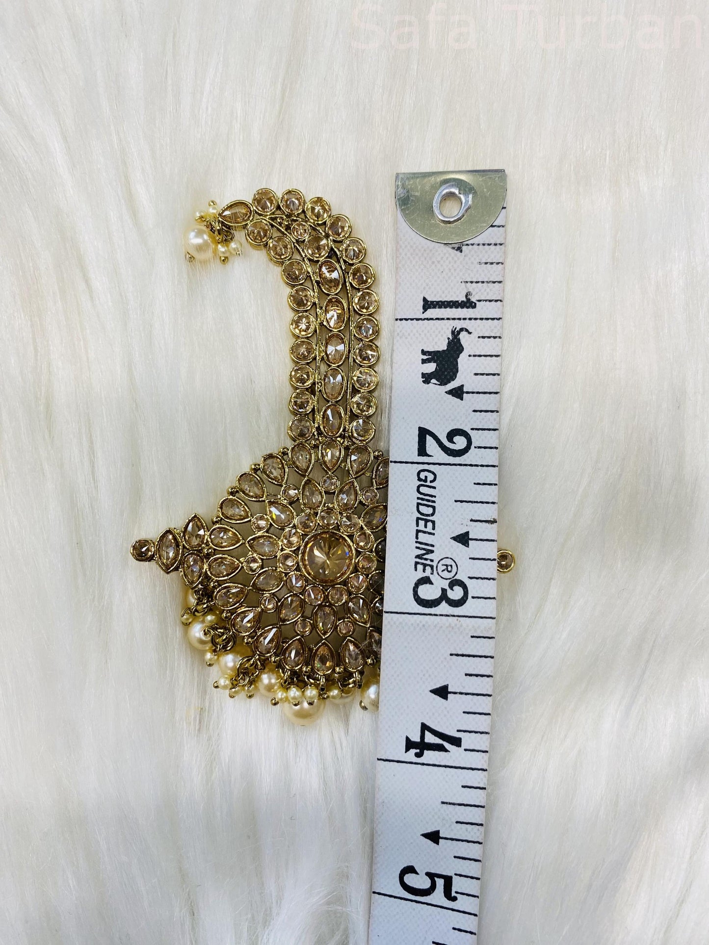 Indian Groom Wedding Accessories- Kundan stone Kalangi/Kalgi for Men's Safa/Groom Pagdi
