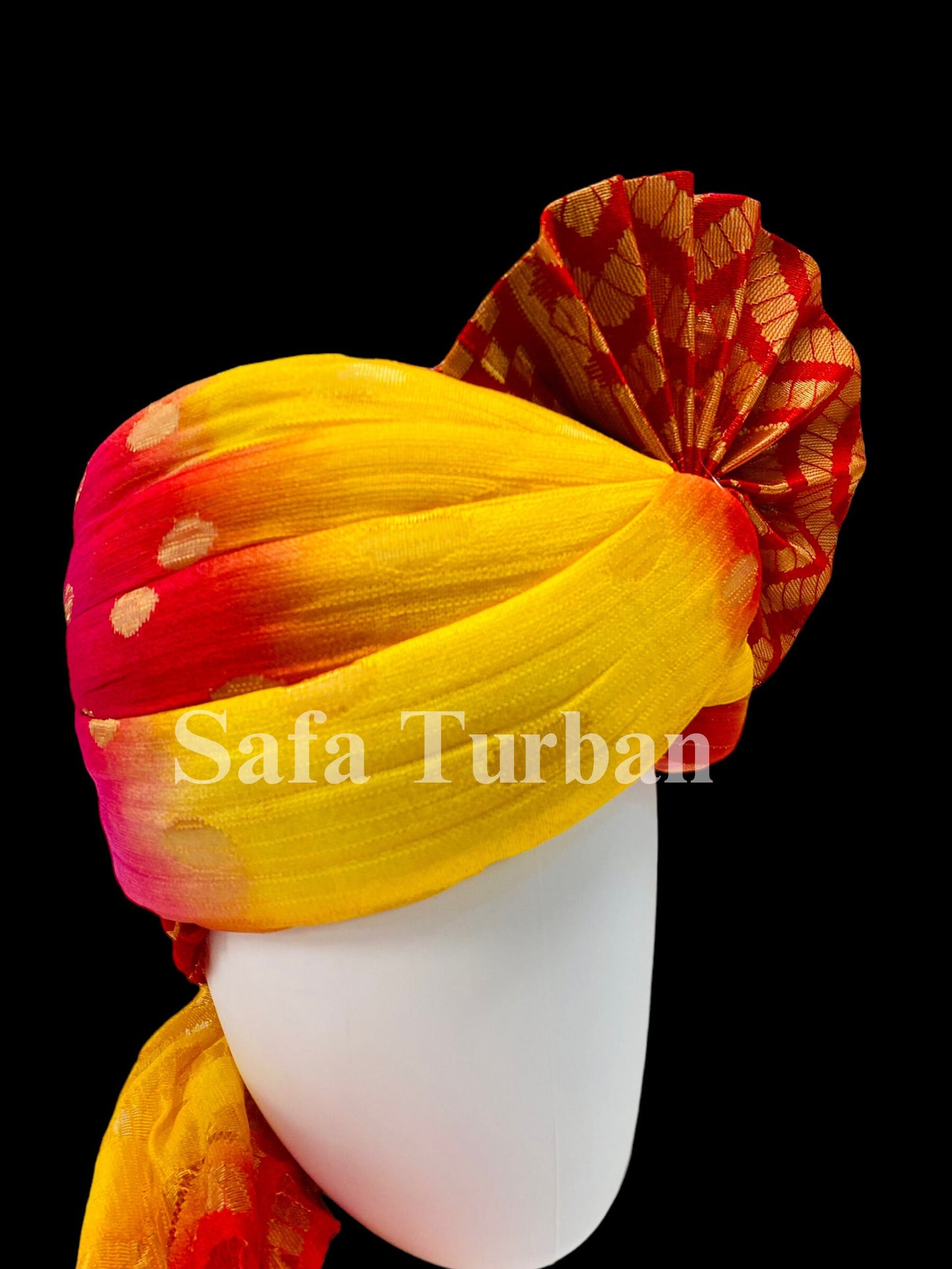 Indian Wedding- Printed Safa for Baraati/Family Members, Safa Turban/Pagdi/Premade Turban Headwrap for dulha/baraati