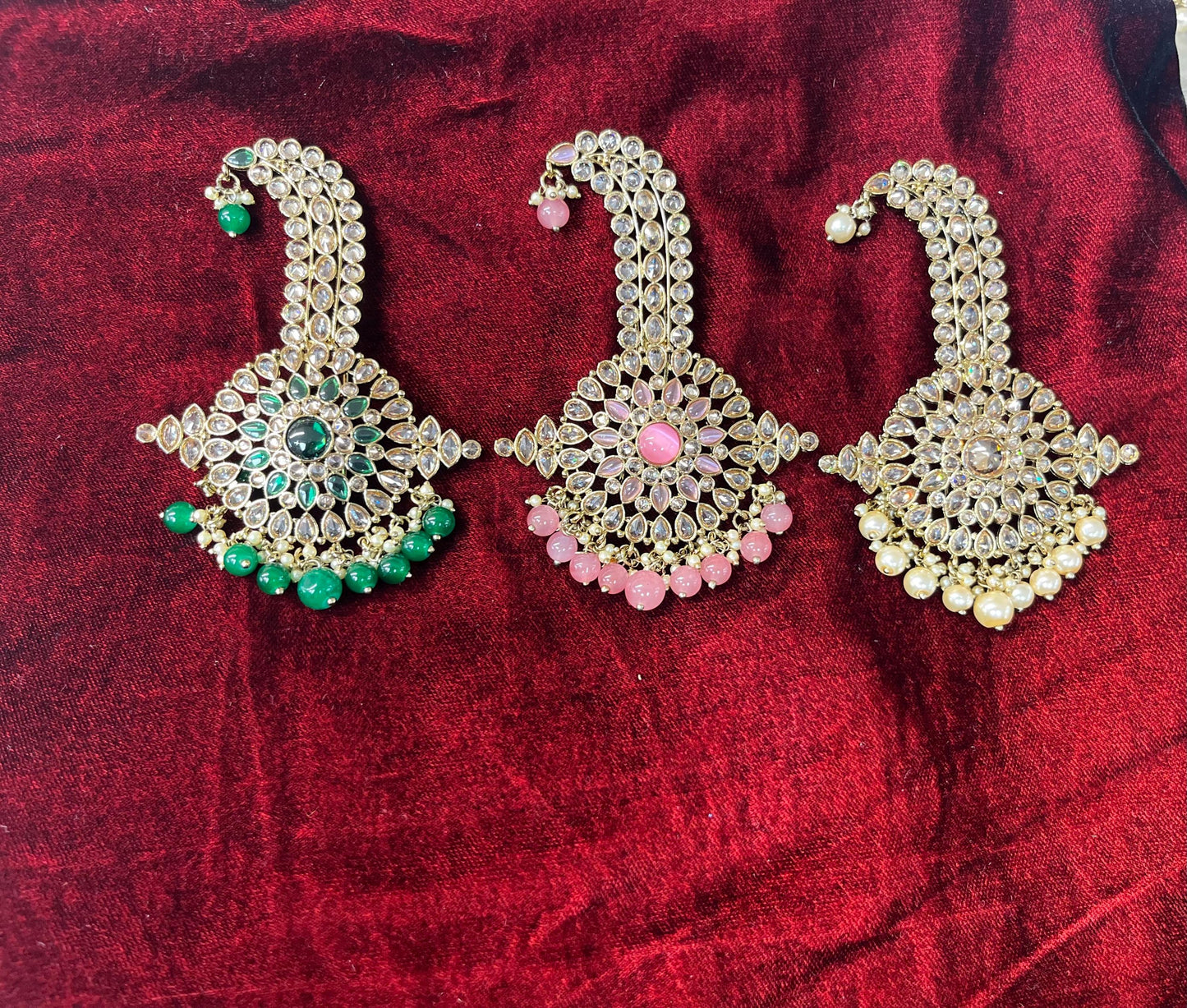 Indian Groom Wedding Accessories- Kundan stone Kalangi/Kalgi for Men's Safa/Groom Pagdi