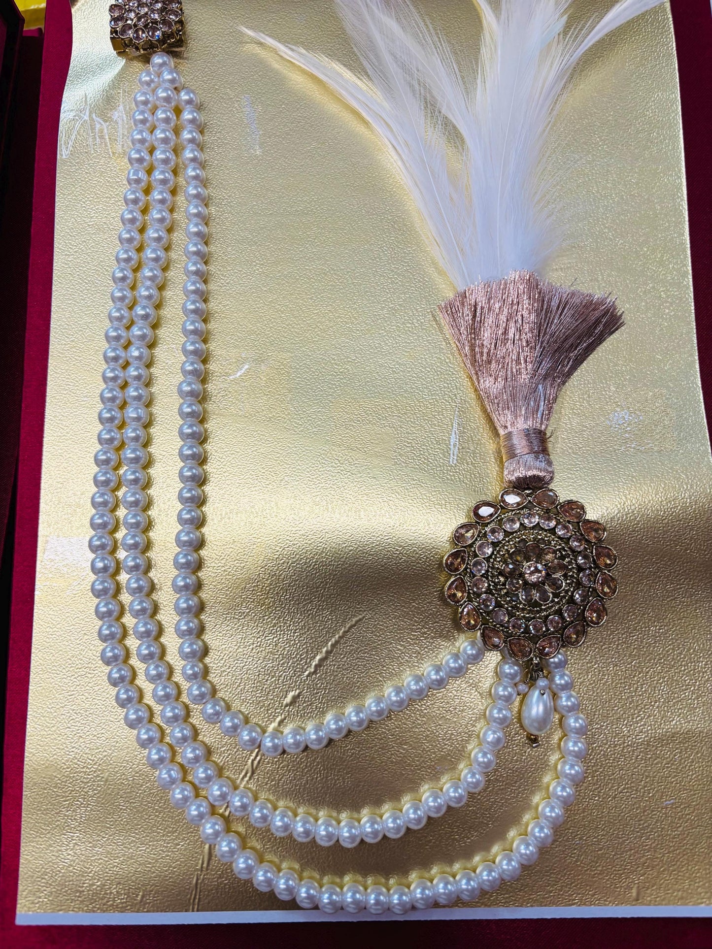 Indian Groom Wedding Accessories- Kalangi/Kalgi with one side string for Men's Safa/Groom Pagdi