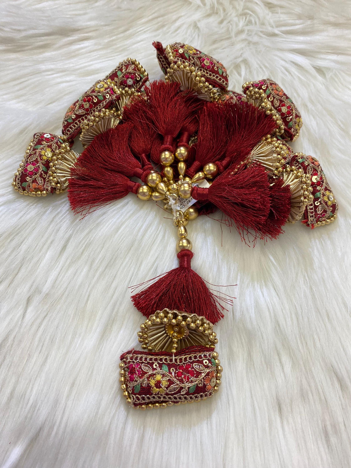 Fashion Handmade Latkan, Stylish Heavy Long for Lehenga, Chunni Border, Hanging Latkan for Lehenga, Handmade Pillow Shaped latkan