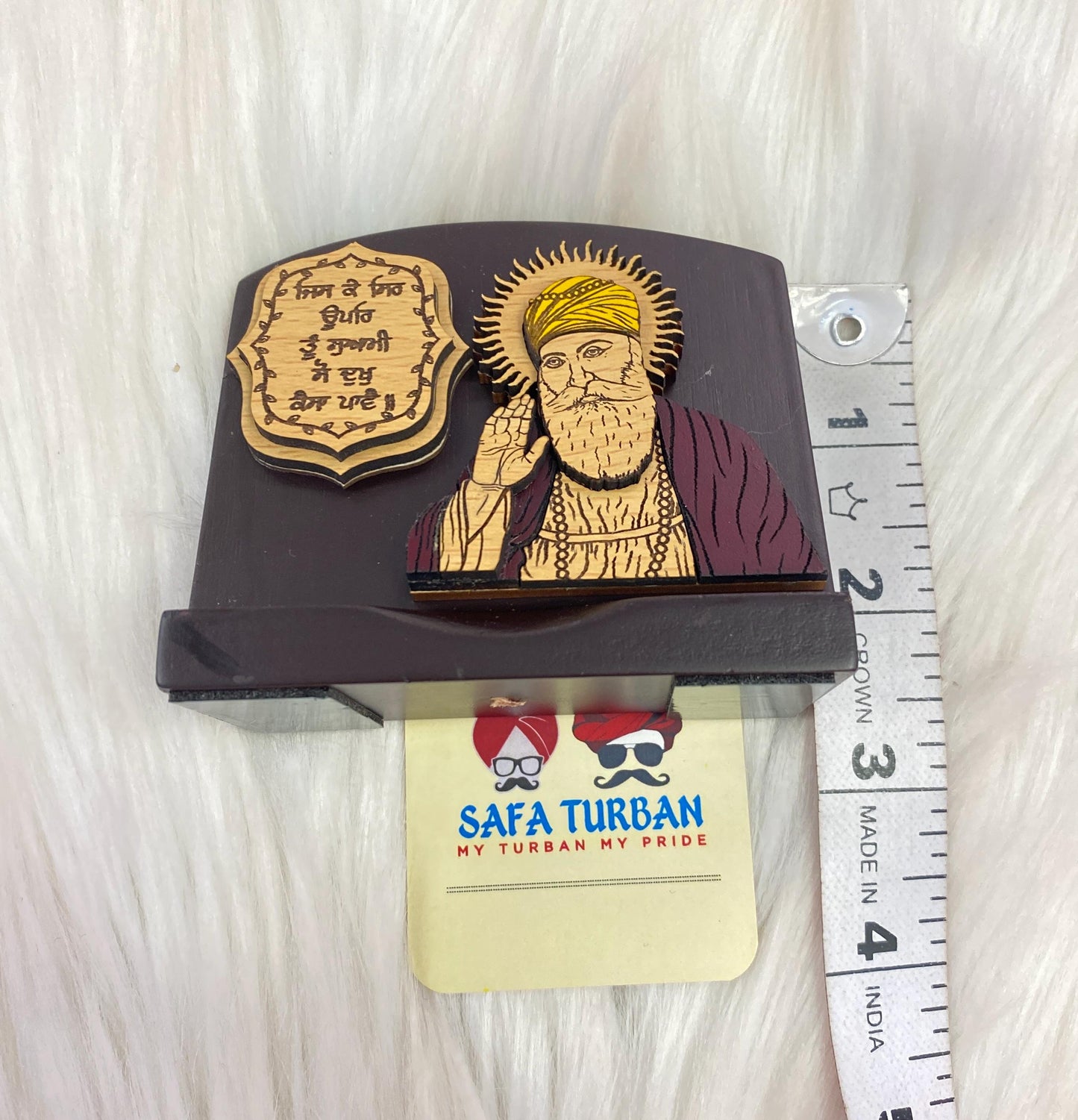 Wood Car/Truck/Office Dashboard/TableTop Display Accessories/Religious/Sikh item