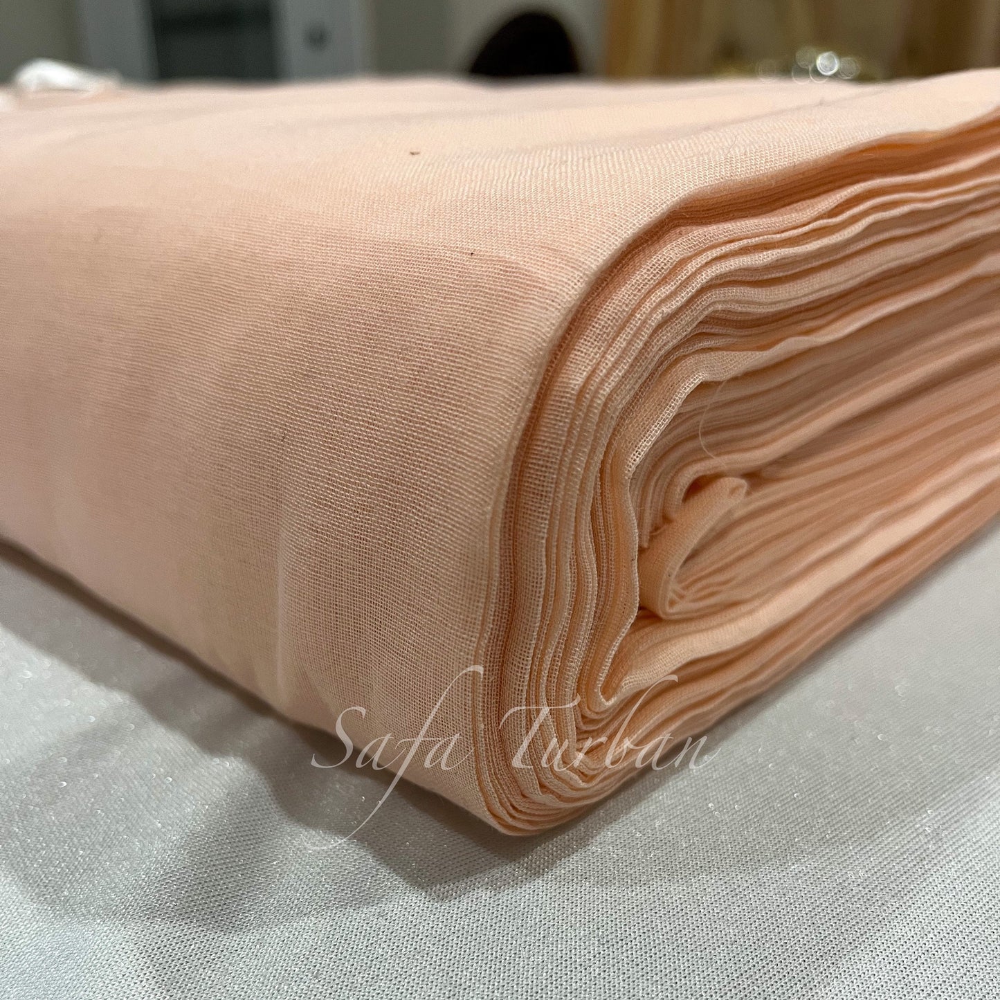 Sikh Turban- Light Peach (Fullvoile), Sikh Turban, Turban Fabric