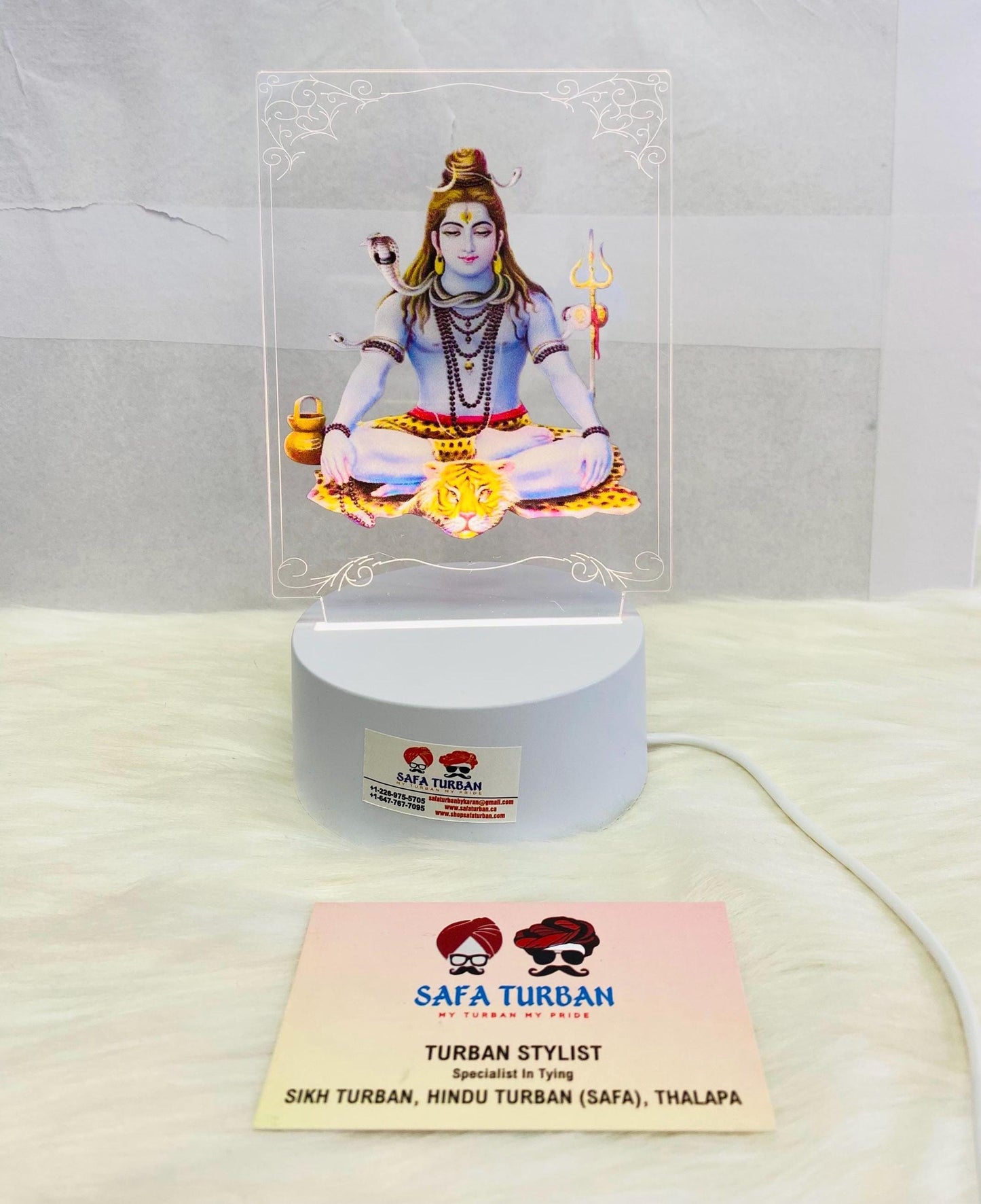 Frames- Gods (Lord Shiva) Frames with Soft Light UV Printed , Desk Lamp 3D, Religious Idols Frames