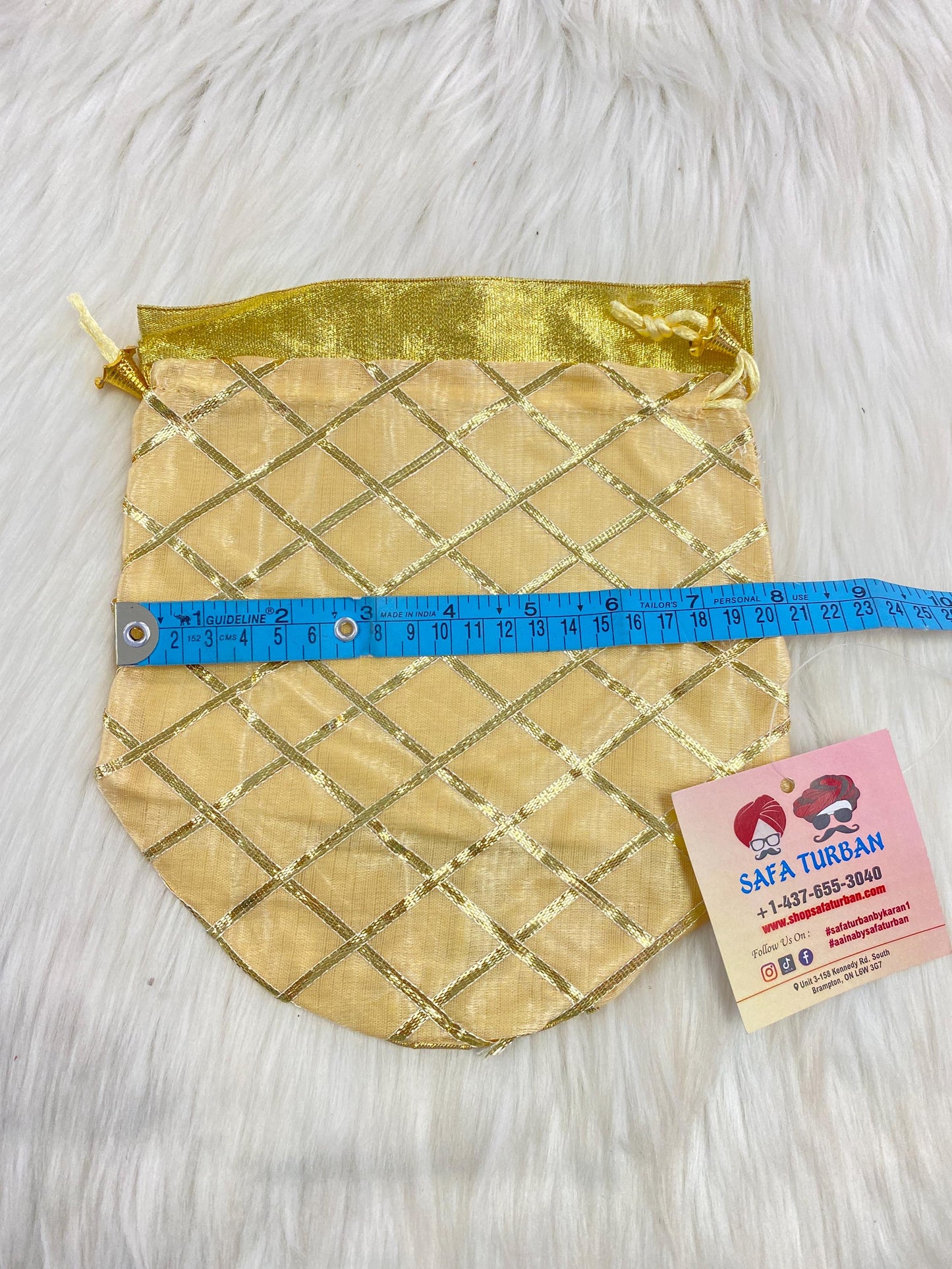 Indian Wedding- Large Size Desi Mithai/ Bhaji/Ladoo Bag- Potli Bag for Return Gifts Wedding II Sweets Bag Gift II