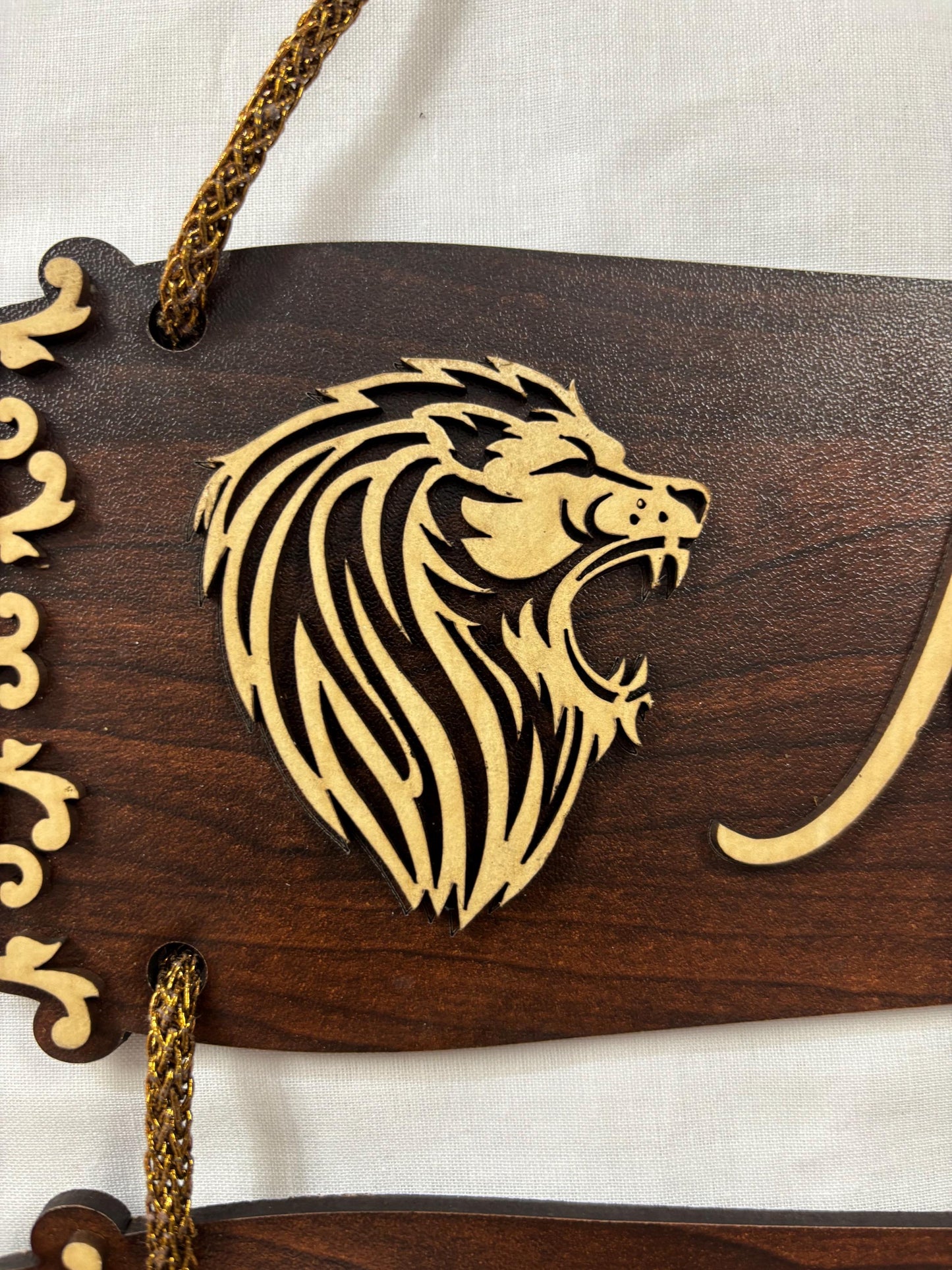 Wall hanging I Nirbho Nirvair (Brown, English)I Wooden Wall Hanging | Door Hanging | Home Decor Accessory