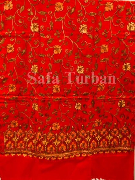 Unisex Shawl/Stole Dupatta, Multicolour Dupatta (Red)