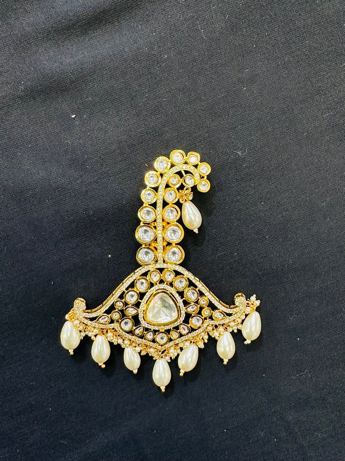 Indian Groom Wedding Accessories- Kundan stone Kalangi/Kalgi for Men's Safa/Groom Pagdi