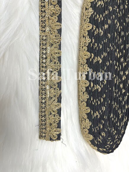Decorative Fabric Lace Gold Metallic for Dresses, Sarees, Lehenga, Suits, Blouses, Dupatta, Chunri, and Craft