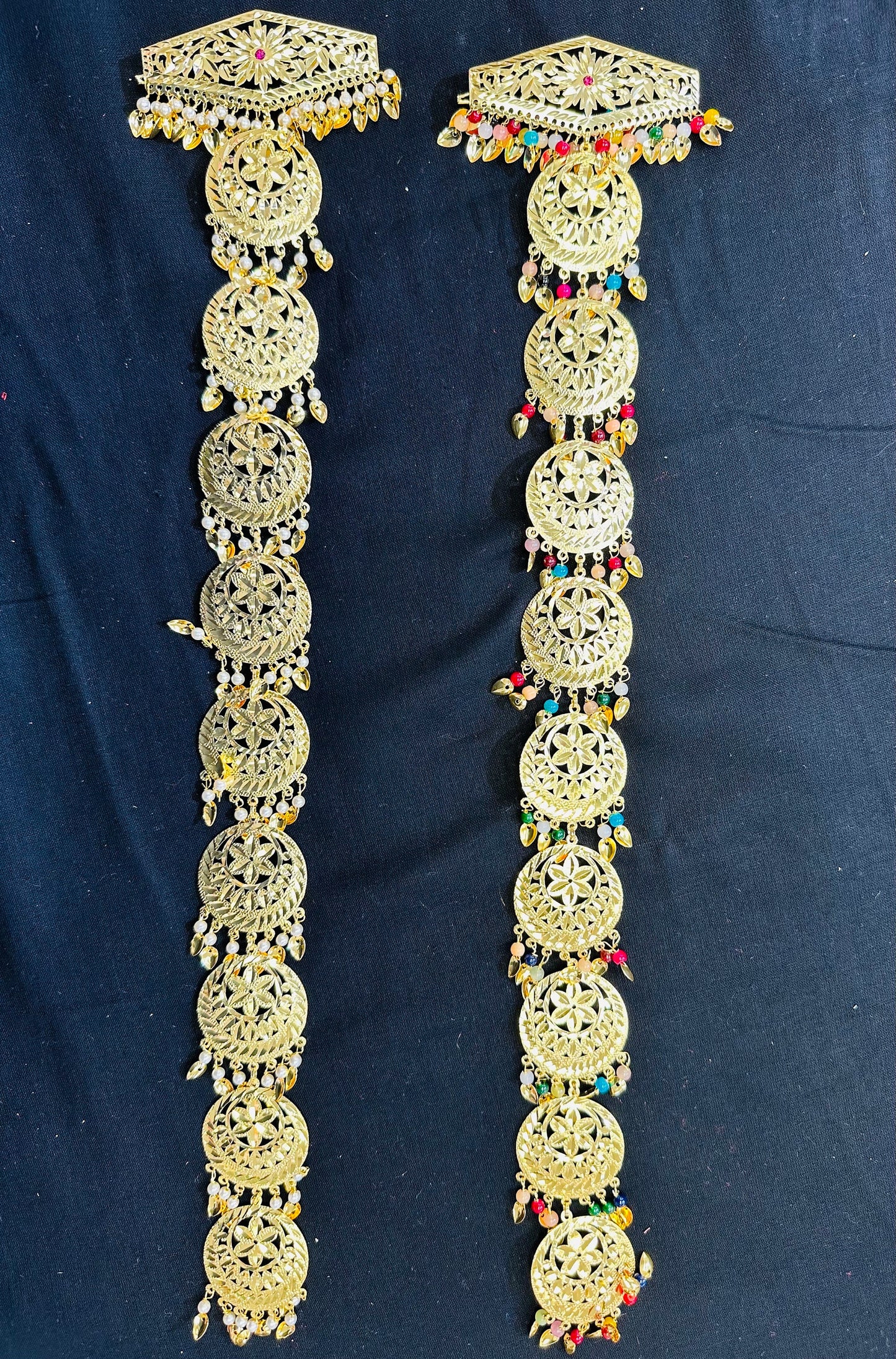 Traditional Punjabi Ethenic Paranda/Parandi with Pippal Patti / Hair Extensions with Beads for Women and Girls (Sold per piece)