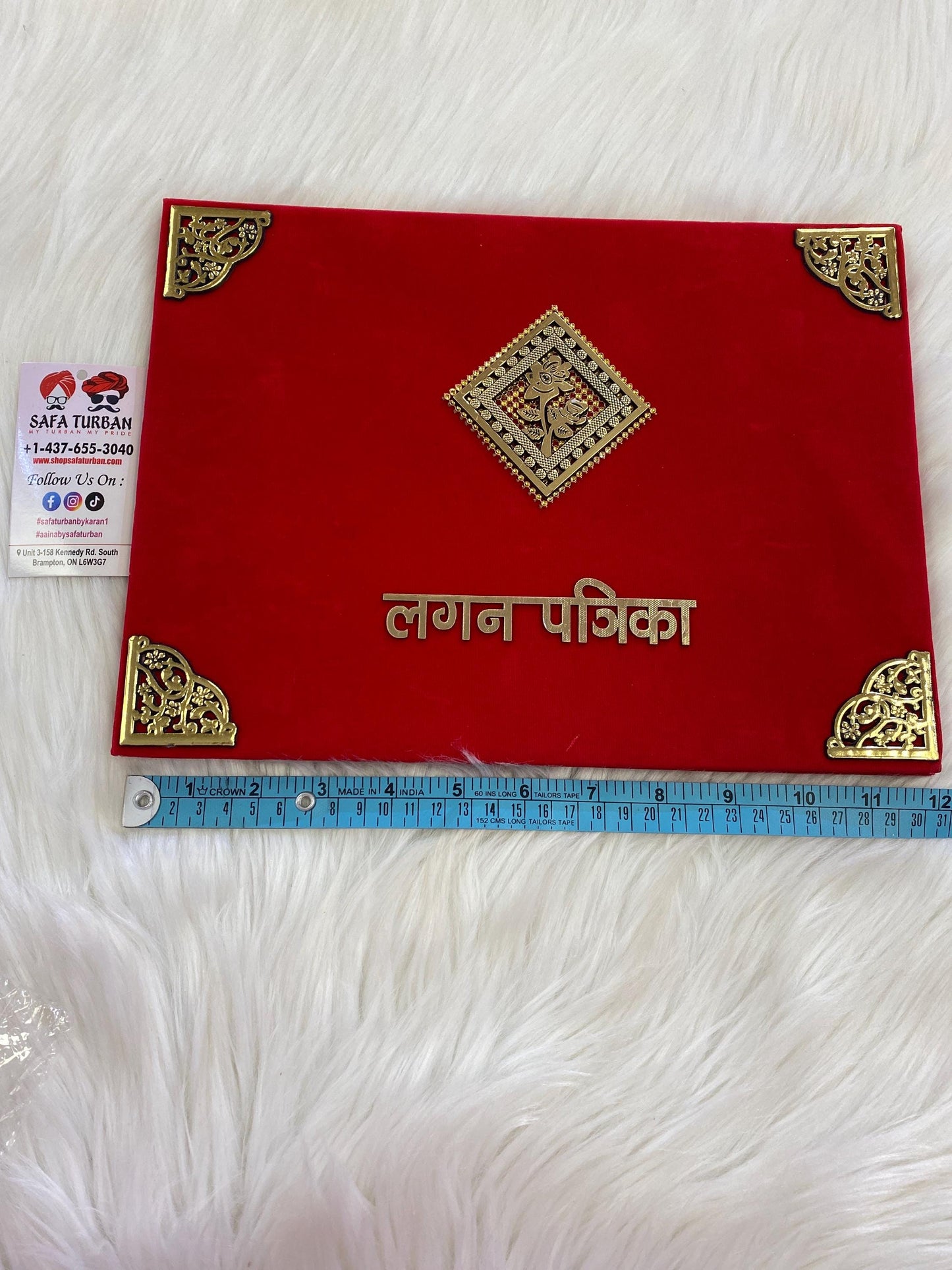 Wedding Invitation- Designer Lagan Patrika/Peeli Chitthi/Shahi Chitthi for Marriage Invitation and Sagan in Hindi (Set of 1)