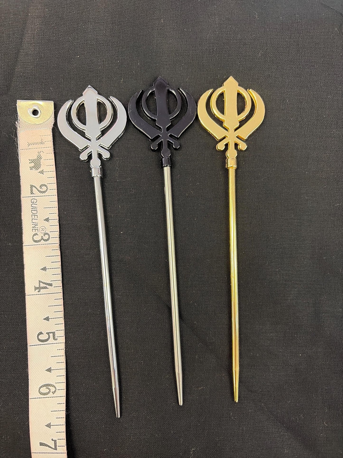 Khanda Sikh Baaj/Salai and Pagg Pin for Turban/Patka/Dumala