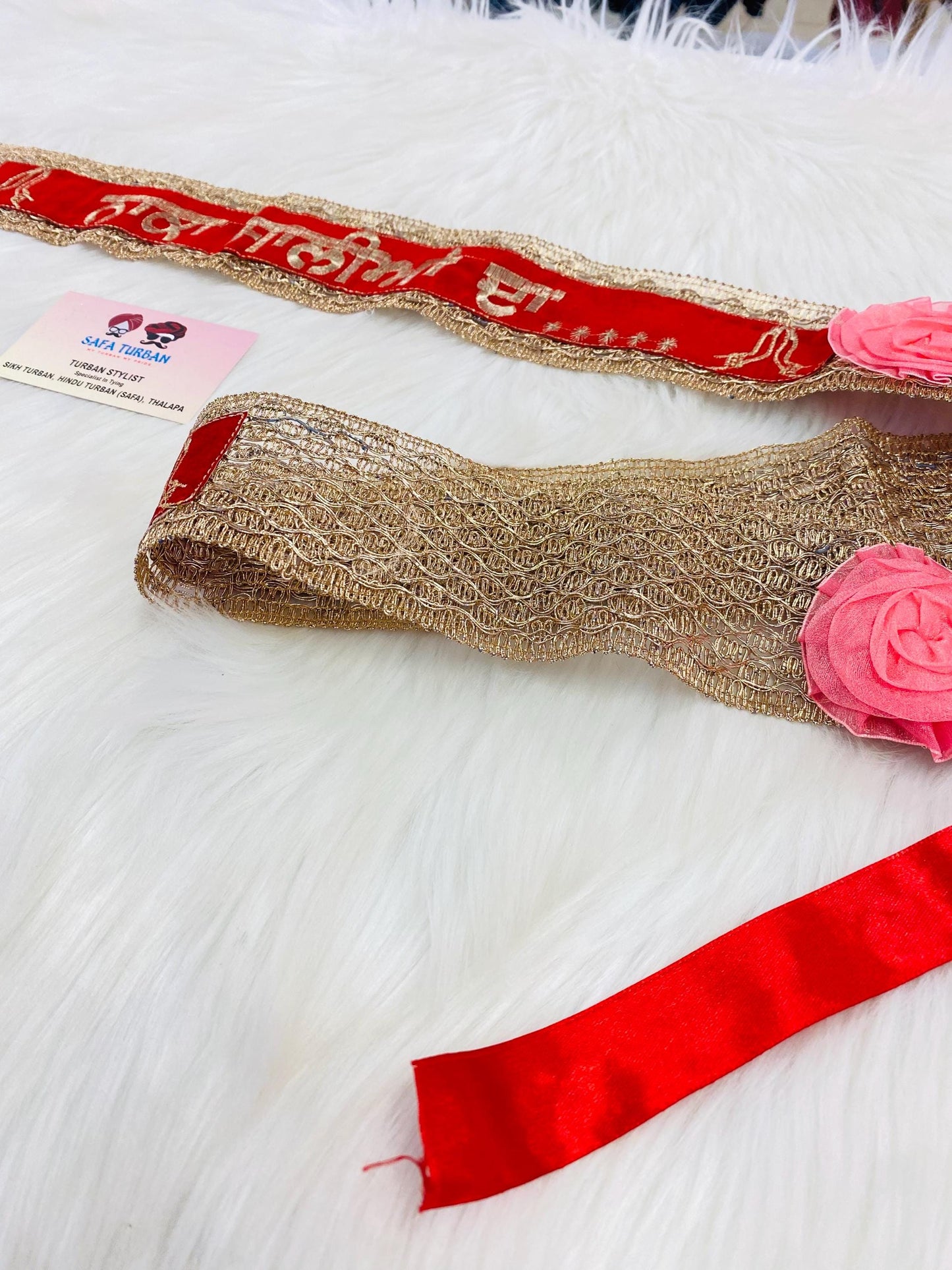 2.5 Meters Custom Wedding Entry Ribbon "Naka saliyan da” II Indian Groom/Bride II Indian Wedding Ribbon Cutting Ceremony