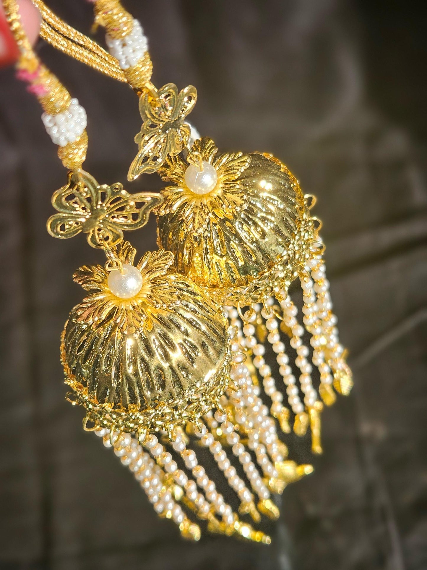 Beautiful Bridal Kaleera Traditional Embossed big size Kaliras for Bride & Women Hand Hanging Kalera(sold as pair)