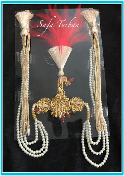 Indian Wedding Accessories- Kalangi/Kalgi for Men's Safa/Groom Turban with string