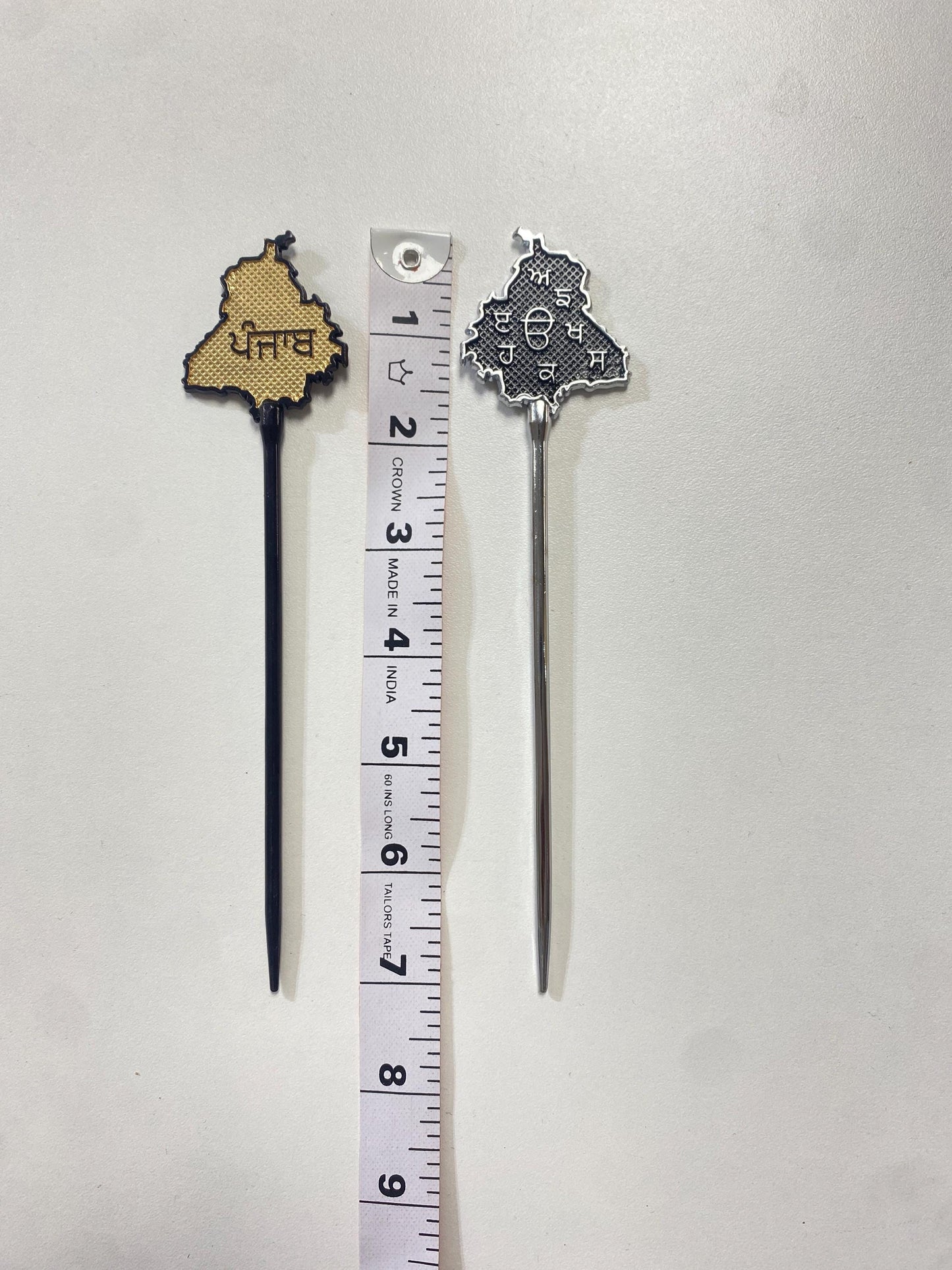 Punjab style/ Gurmukhi Sikh Baaj/Salai and Pagg Pin for Turban/Patka/Dumala