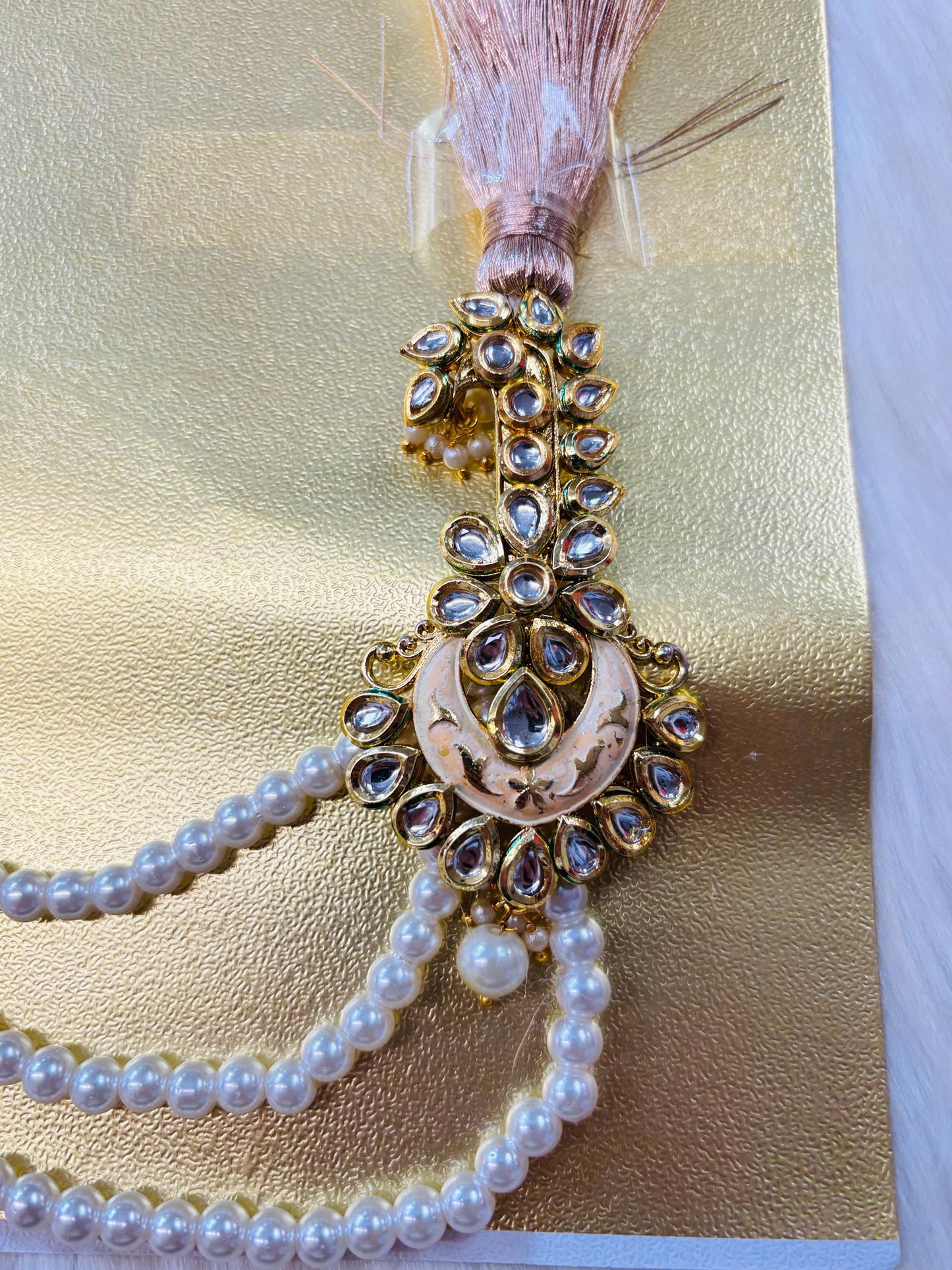 Indian Groom Wedding Accessories- Kalangi/Kalgi with one side string for Men's Safa/Groom Pagdi