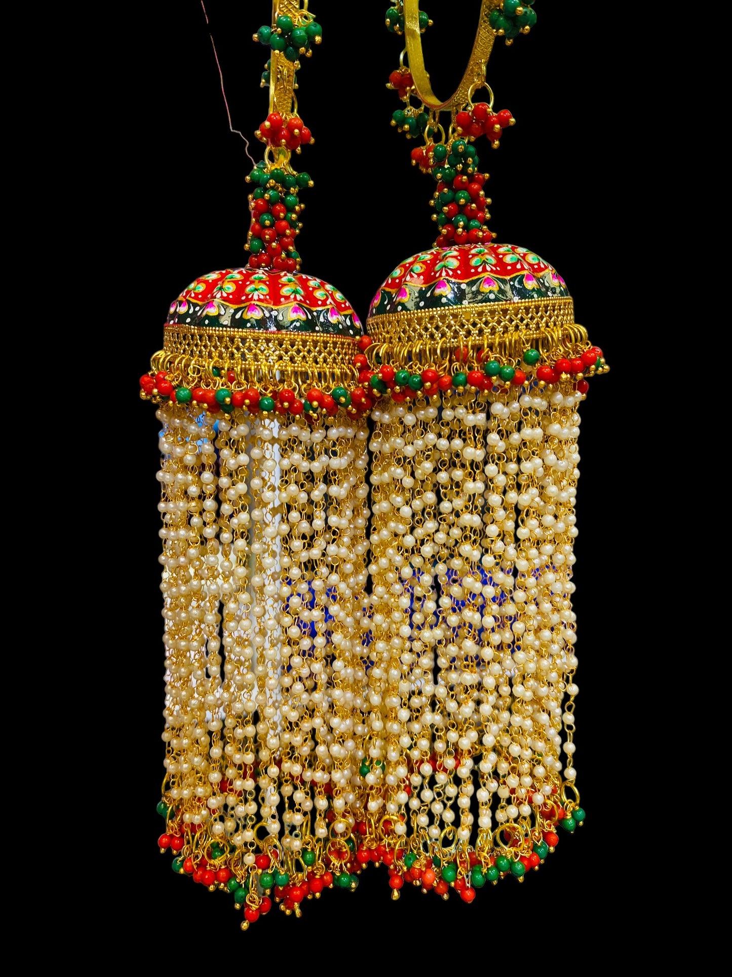 Beautiful Bridal Kaleera Traditional Big Size Kaliras for Bride & Women Hand Hanging Kalera(sold as pair)