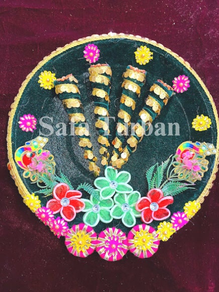 Mehndi Ceremony Platter, Mehndi Décor Mehndi Tray/ Heena Plate for Wedding with 4pc Mehndi Cones