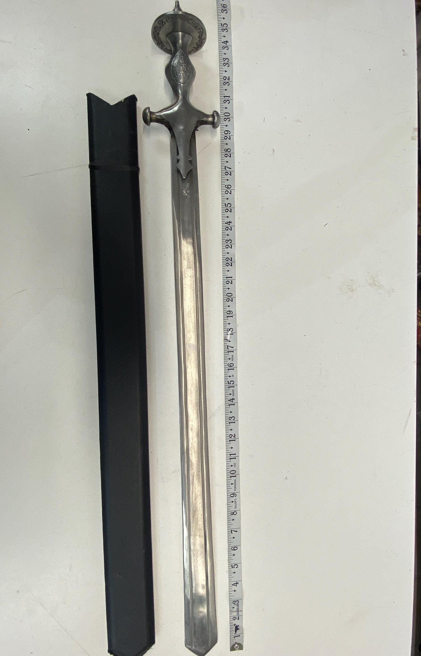 Indian Wedding Decorative Sword/Kirpan/Khanda- Khanda Sword with Sarbaloh Handle