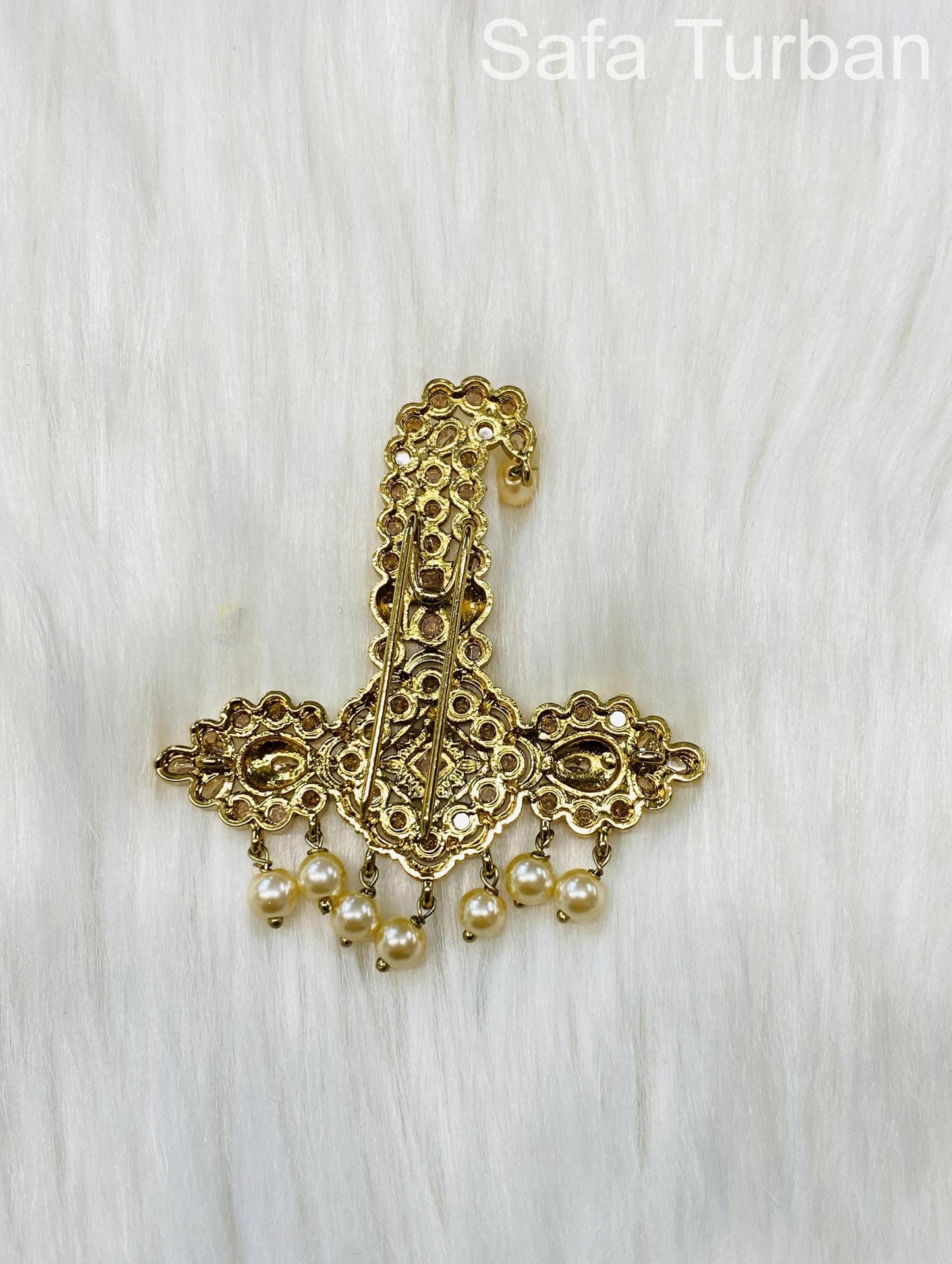 Indian Groom Wedding Accessories- Kundan stone Kalangi/Kalgi for Men's Safa/Groom Pagdi