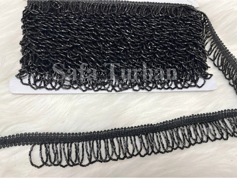 Black Highlight Border Lace for Dresses, Sarees, Lehenga, Suits, Blouses, Dupatta, Chunri, and Craft