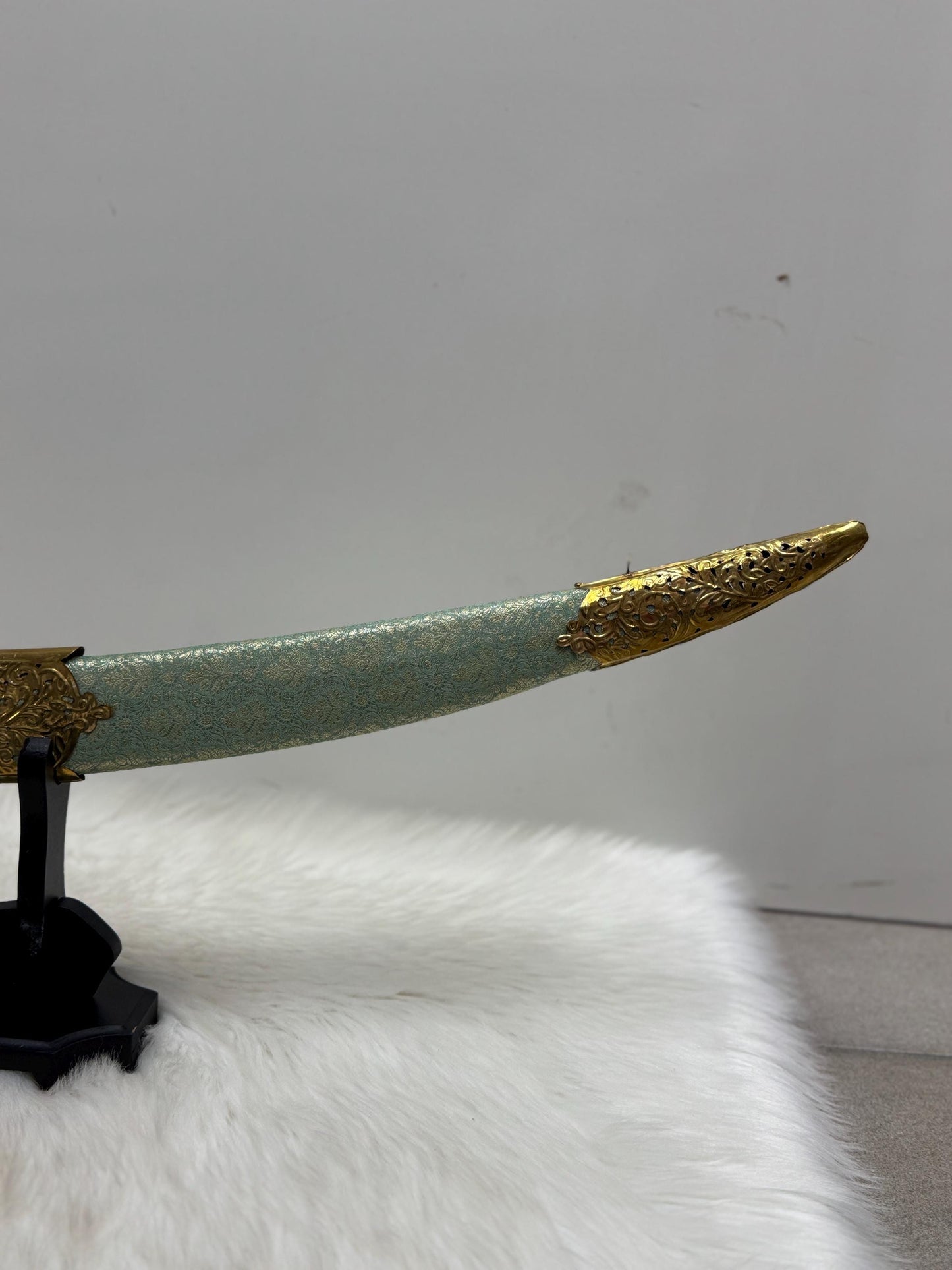 Indian Wedding Decorative Sword/Kirpan- Green Sword with Golden handle/For wedding purpose/Indian Wedding Sword