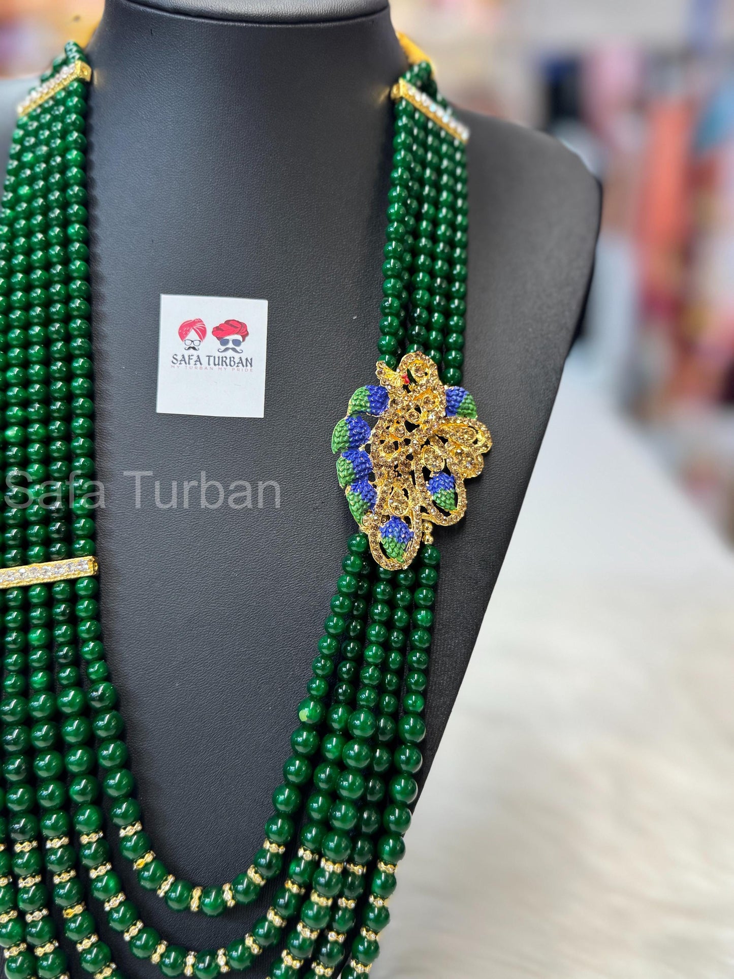 Indian Wedding- Pearl Stone & Studded Necklace for Men/Groom for Wedding