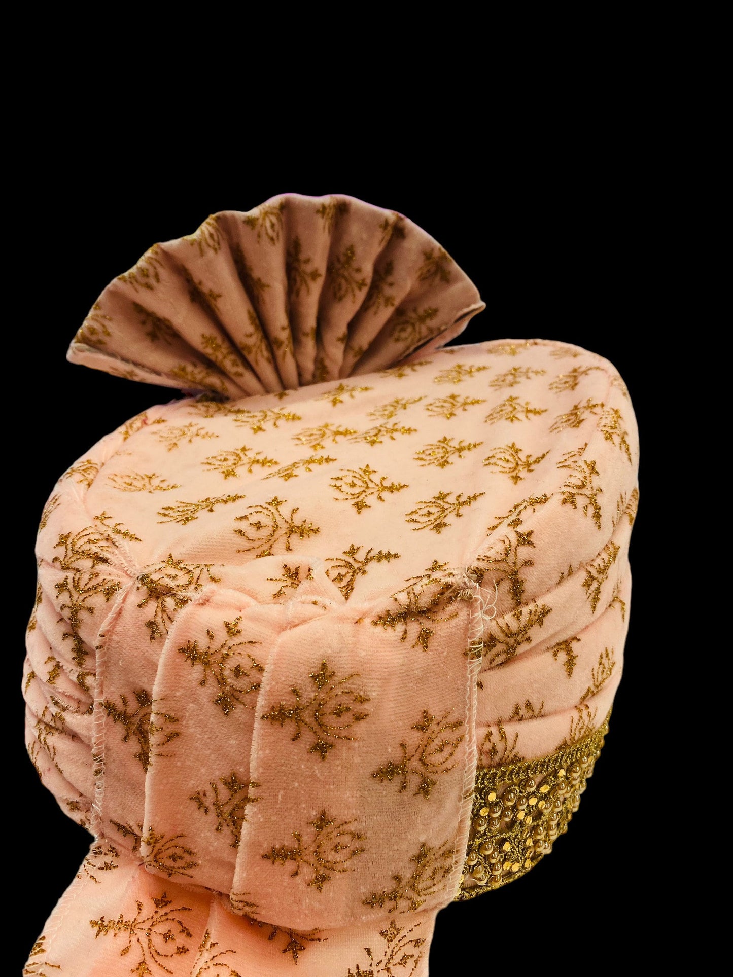 Groom Wedding Turban-Velvet AdjustableTurban(with velcro)- Safa Turban/Pagdi/Premade Turban/ Wedding Safa/Turban/Pagdi for Men