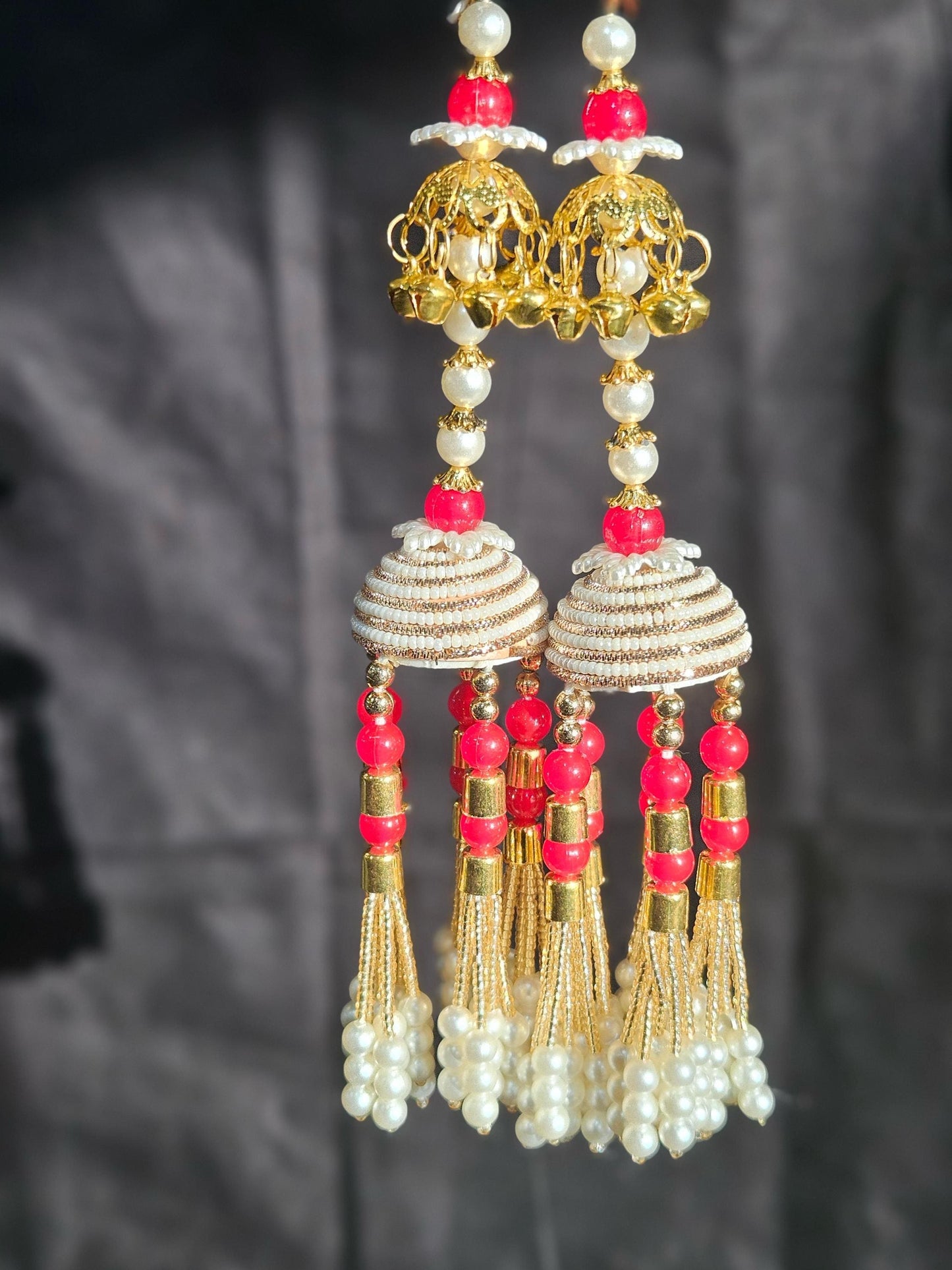 Beautiful Bridal Kaleera Traditional Embossed small Size Kaliras for Bride & Women Hand Hanging Kalera(sold as pair)