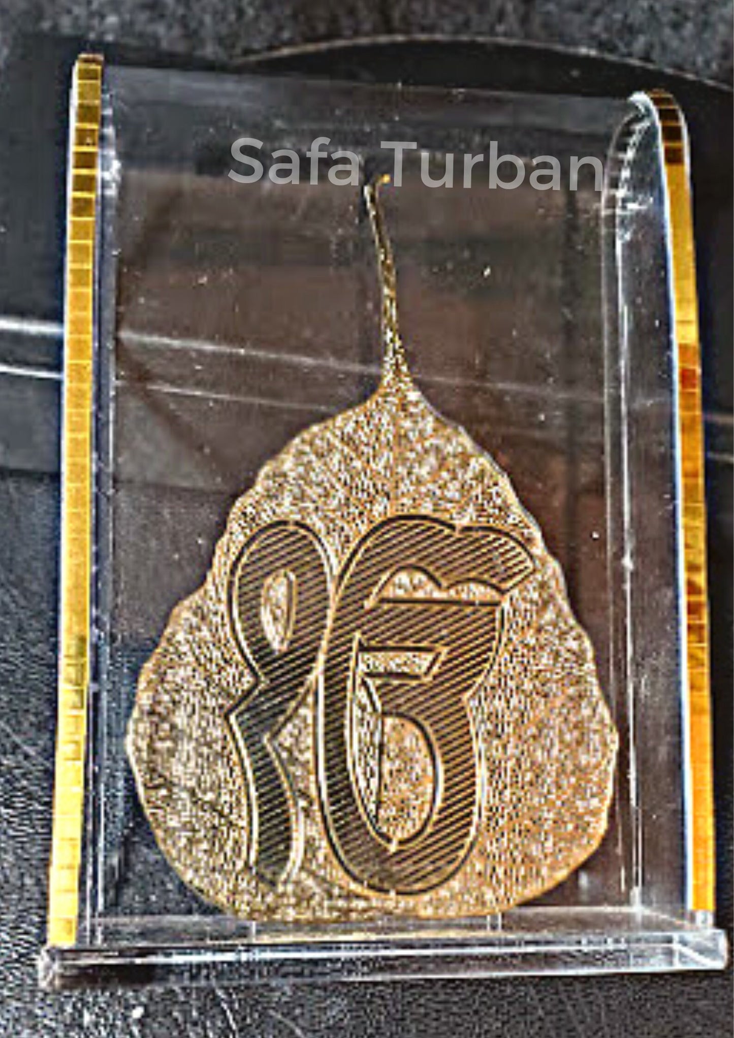 Car Dashboard Rectangular Shape Acrylic Showpiece, Religious Idol Statue for Mandir, Office & Home Décor (Ek Om Kar)