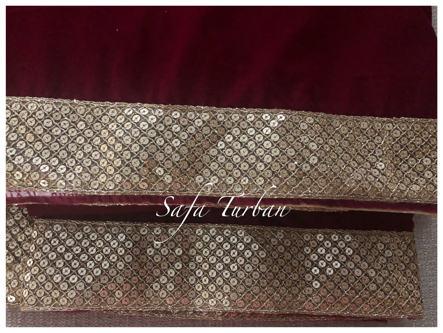 Indian Wedding- Velvet Sherwani Shawl for Groom (Dark Maroon)
