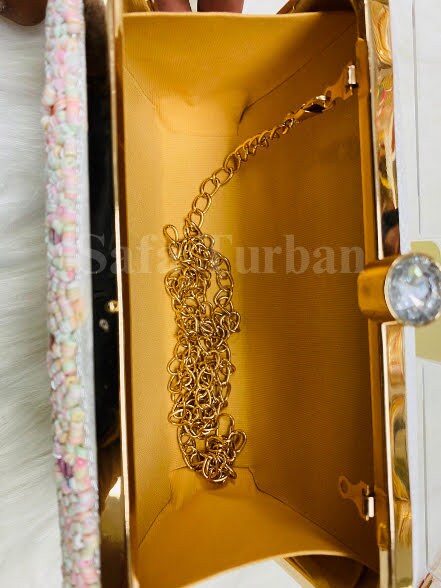 Handicraft Beautiful Bling Box Clutch Bag Purse For Bridal, Casual, Party, Wedding II Girls' Clutch II wedding purse II embellished purse