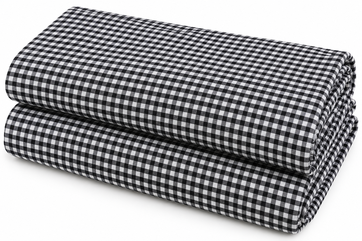 Check Parna- Black & White (Small Check)