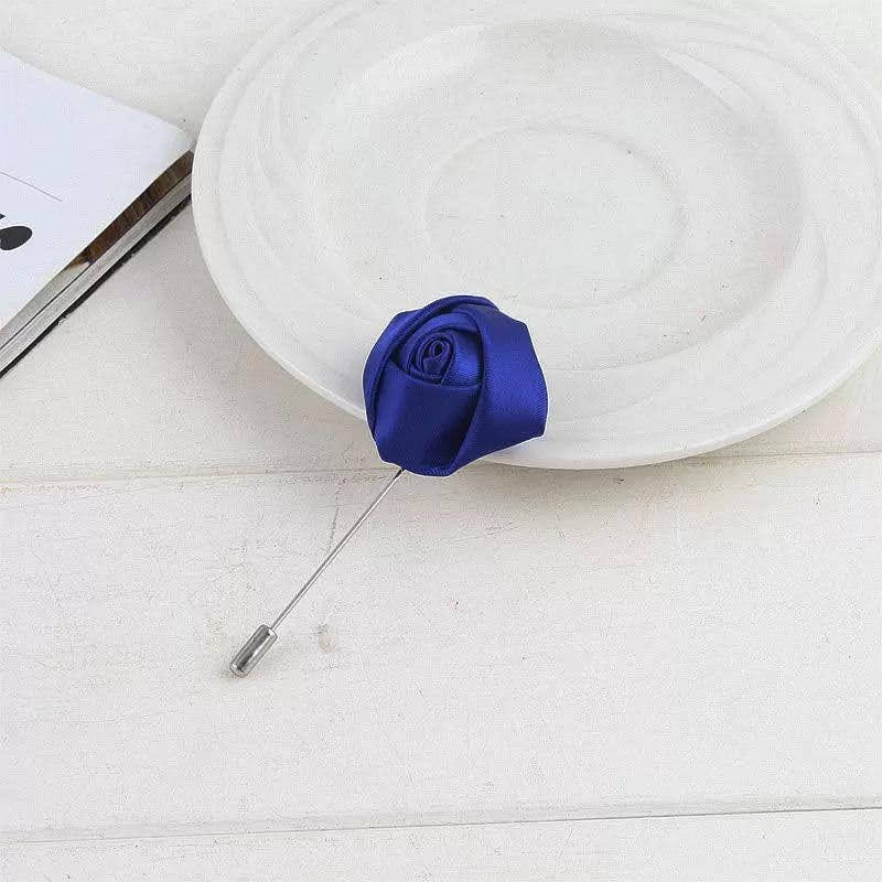 Men- Wedding Groom and Groom's men Boutonniere Pins (Silk Flowers Roses)/ Suit Accessories