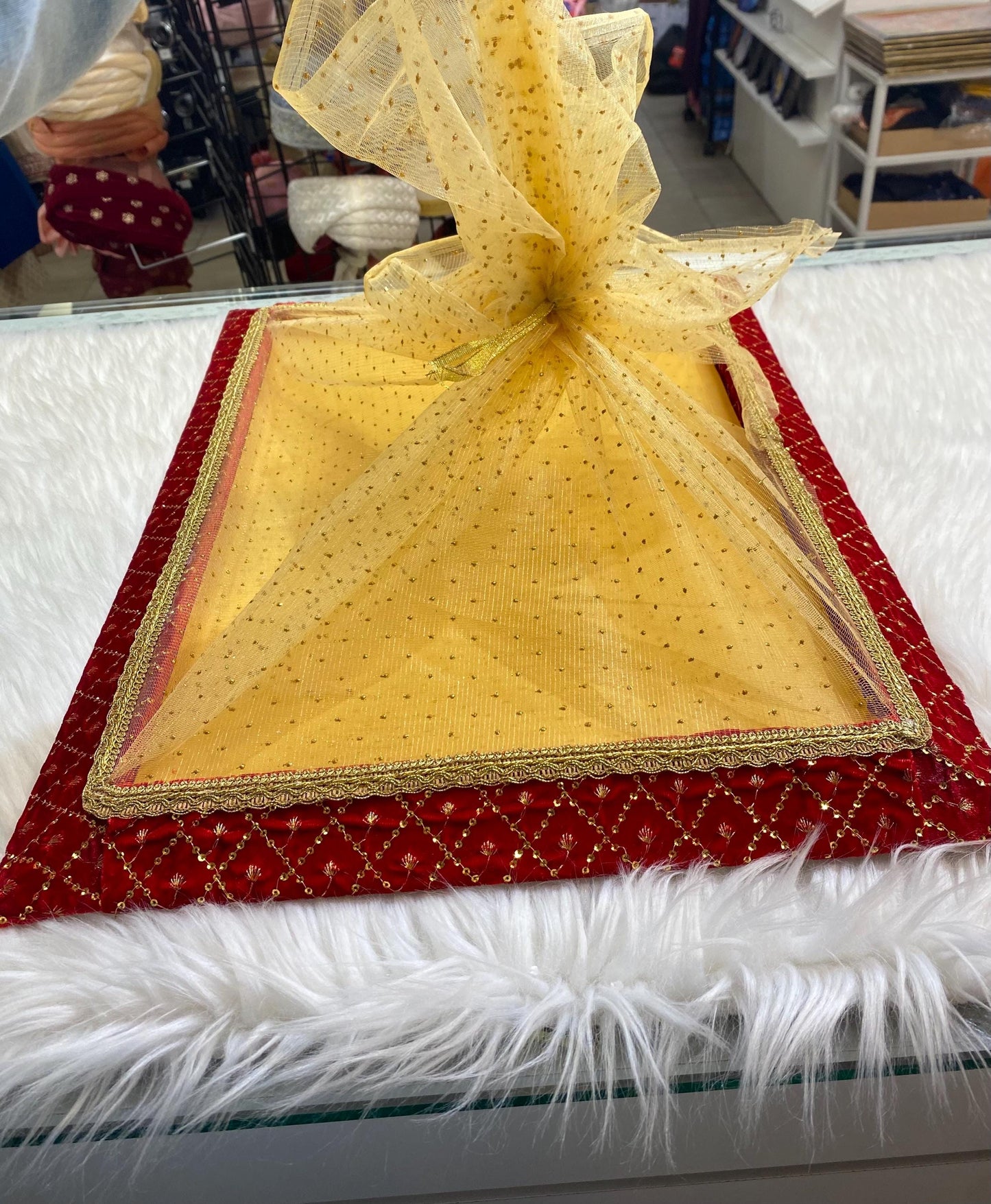 Decorative Wedding Tray/Trousseau Tray/Gifting Tray/Packing Tray