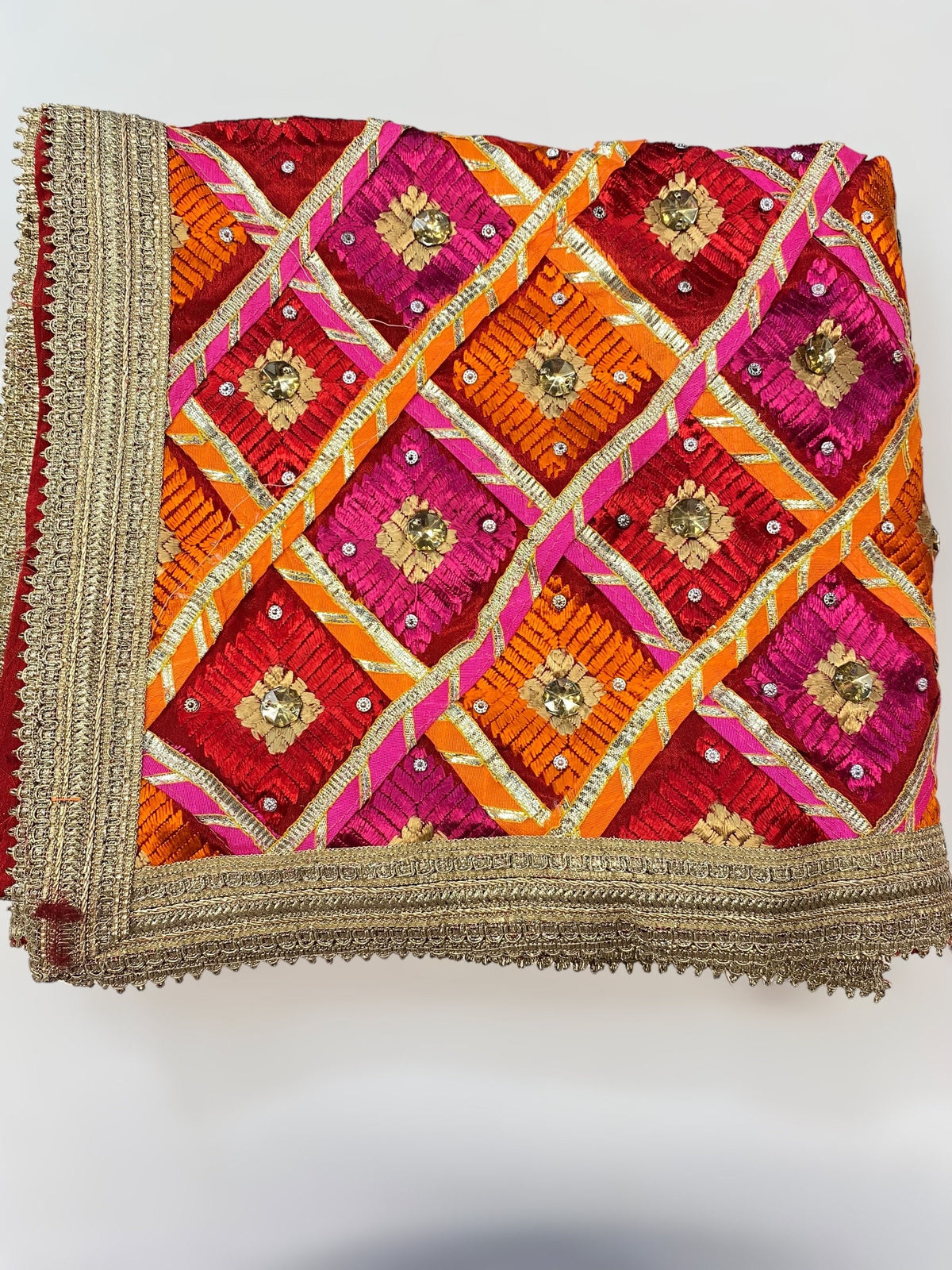 Phulkari Dupatta- Women's Beautiful Phulkari Dupatta, Scarf,Multicoloured Phulkari Chunni, Dupatta