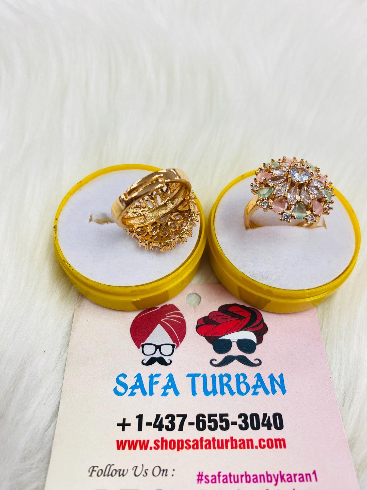 American Diamond Look/Artificial Rose Gold Ring For Women and Girls