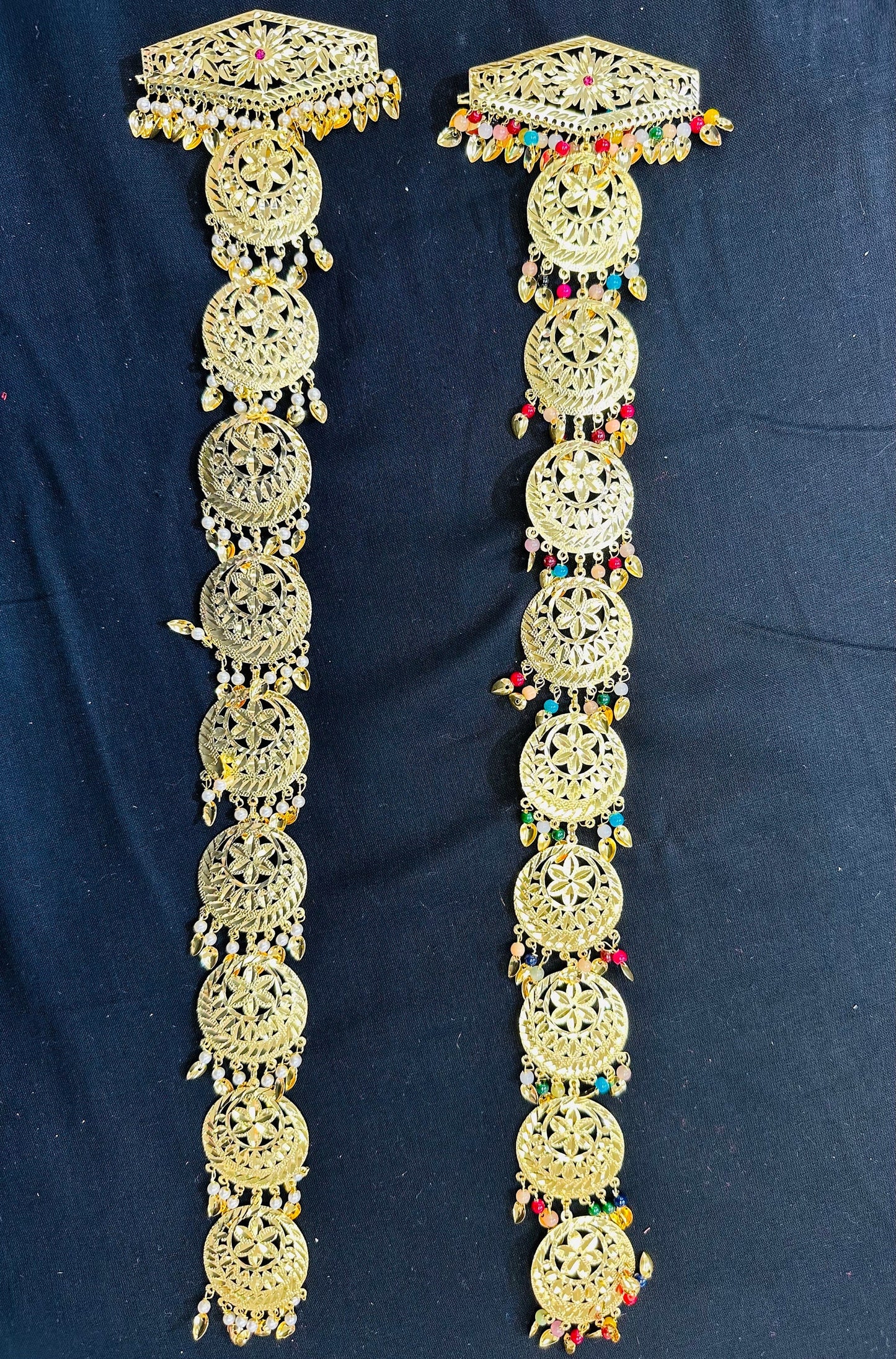 Traditional Punjabi Ethenic Paranda/Parandi with Pippal Patti / Hair Extensions with Beads for Women and Girls (Sold per piece)