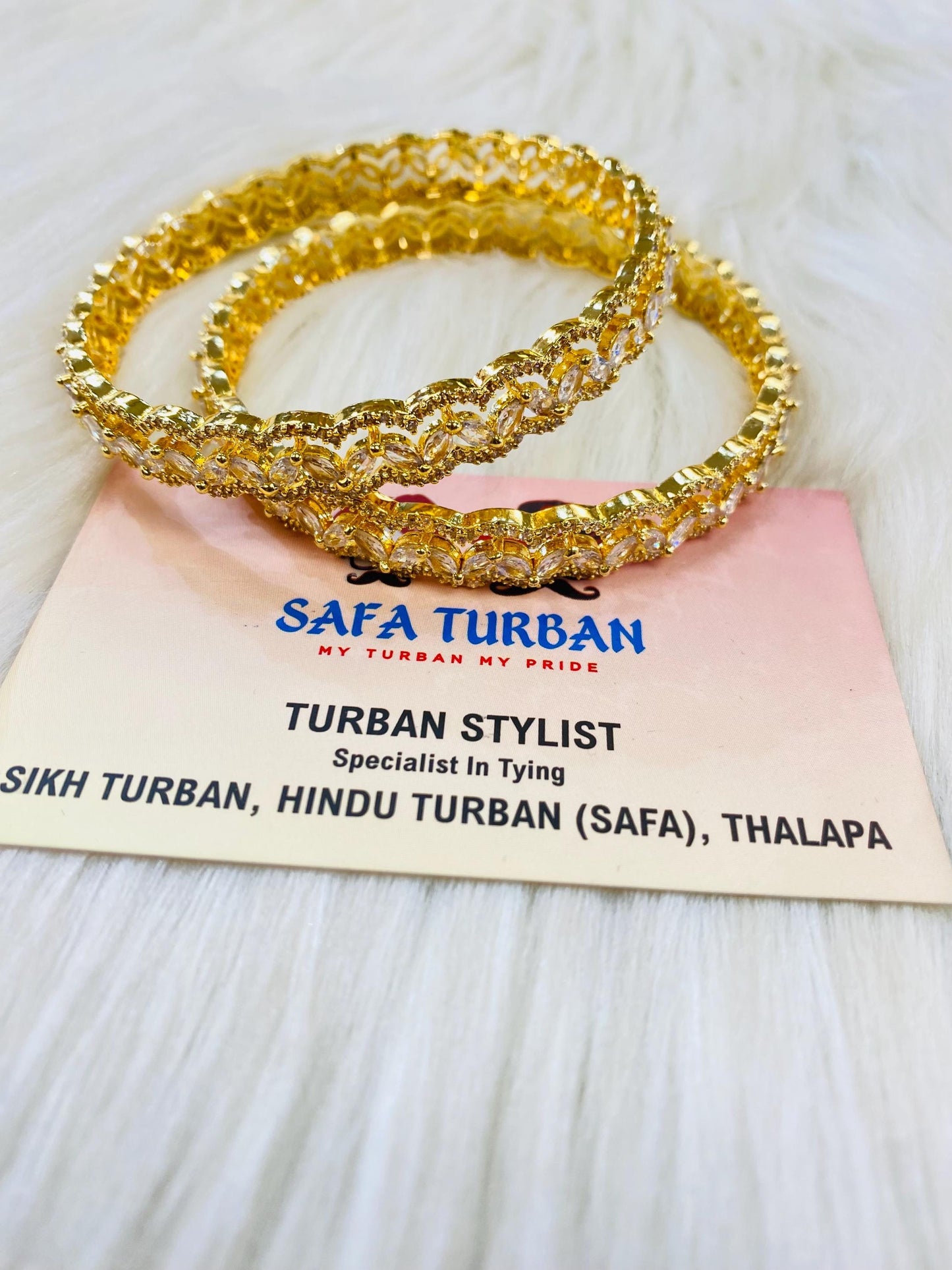 Bangles- AD Gold- Metal Bangles/Wedding bangles/Kada bangles /Stone bangles (Set of 2 BANGLES)