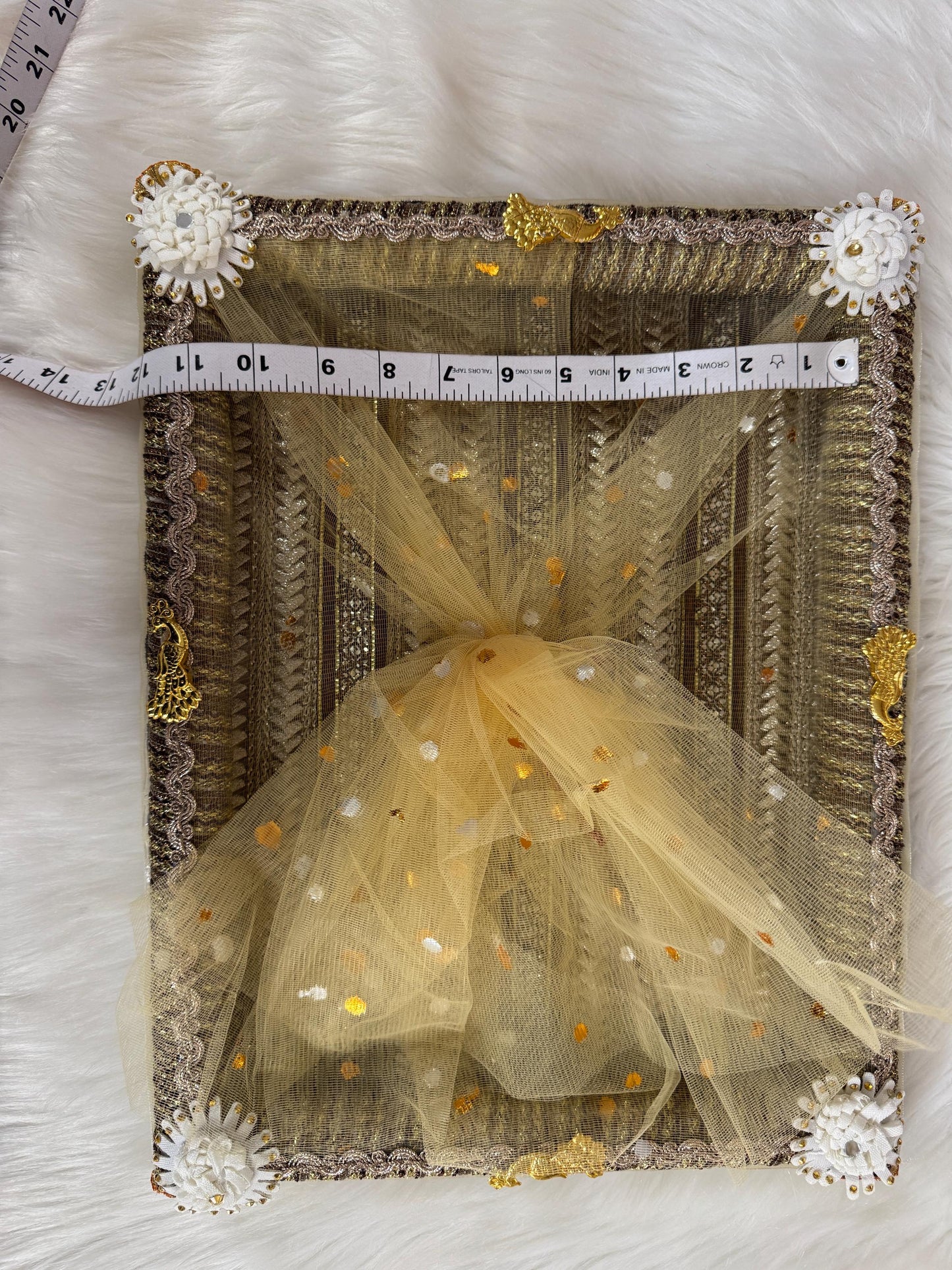 Gifting Best Wishes Wedding/Shagun Tray/Gift/Packing Tray/Decorative Tray with Golden Work