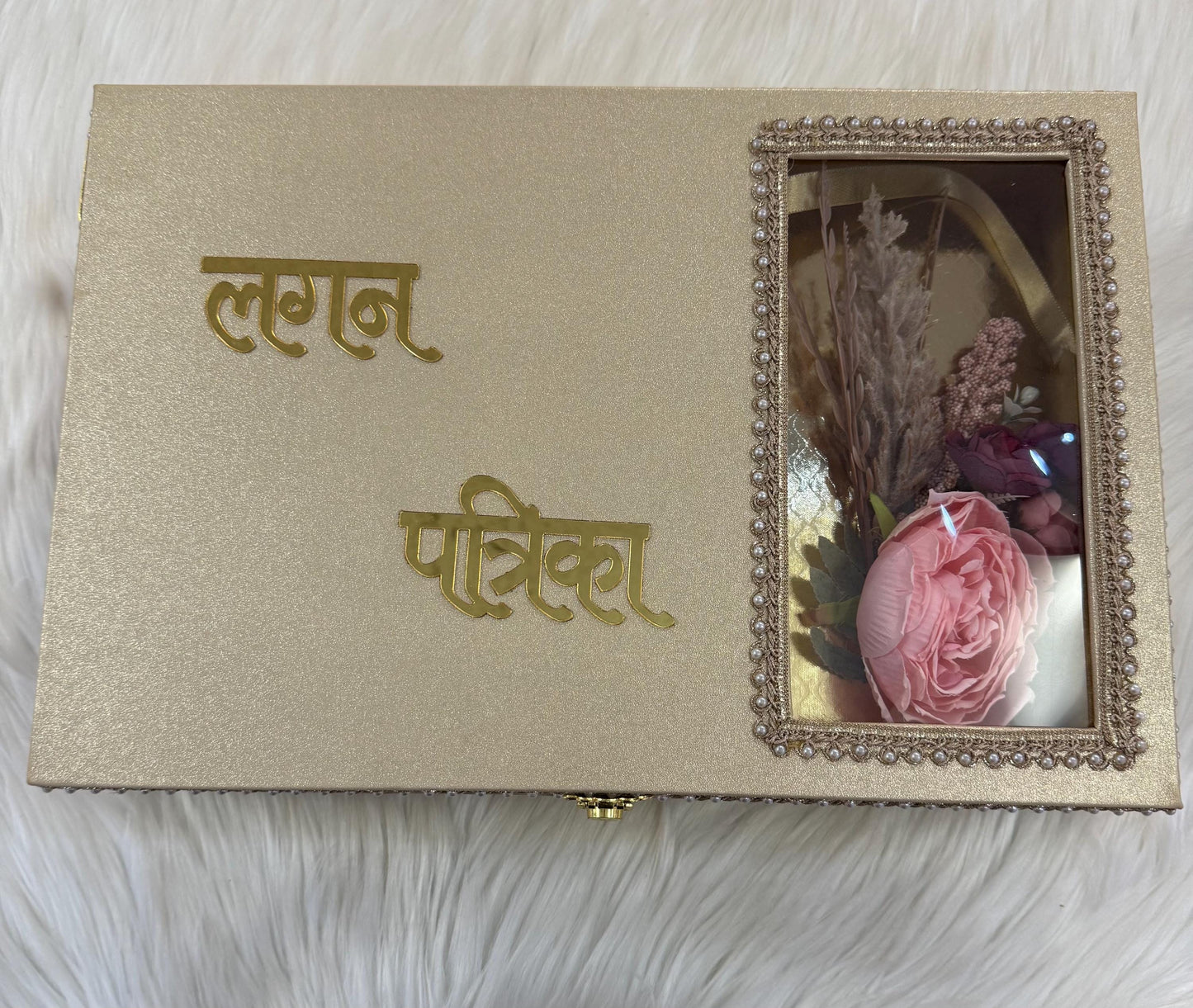 Wedding Invitation- Designer Musical Lagan Patrika/Peeli Chitthi/Shahi Chitthi for Marriage Invitation and Sagan in Hindi (Set of 1)