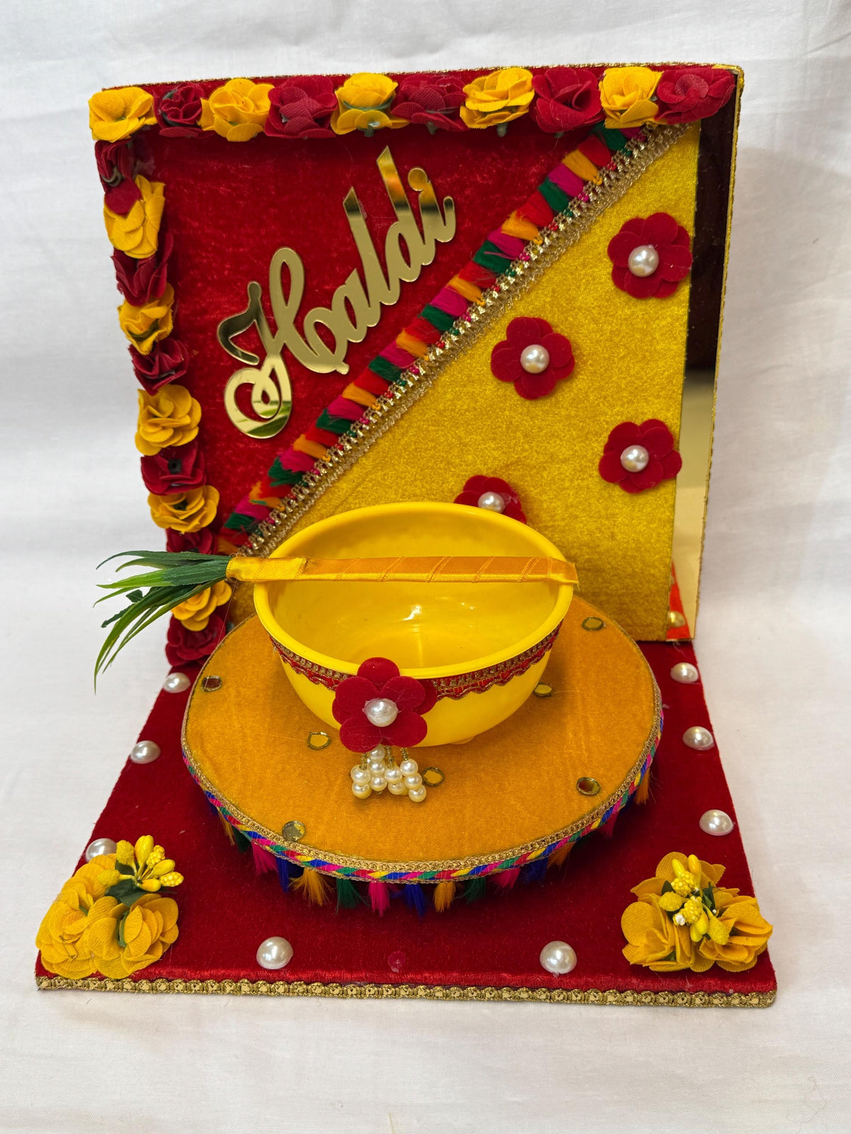 Wedding Accessories- Bride/Groom Mayian/ Haldi/ Maiyan/ Vatna Ceremony- Plate and Bowl