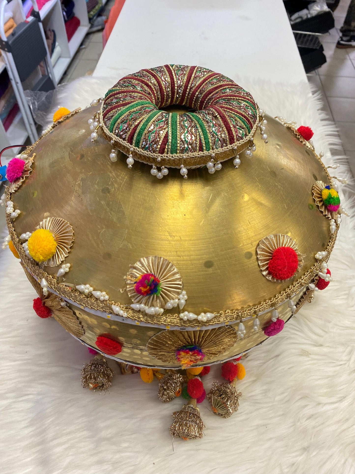 Wedding Accessories-Traditional Heavy pital Decorative Jago with Led Lights /Bride and Groom/Jaggo Function