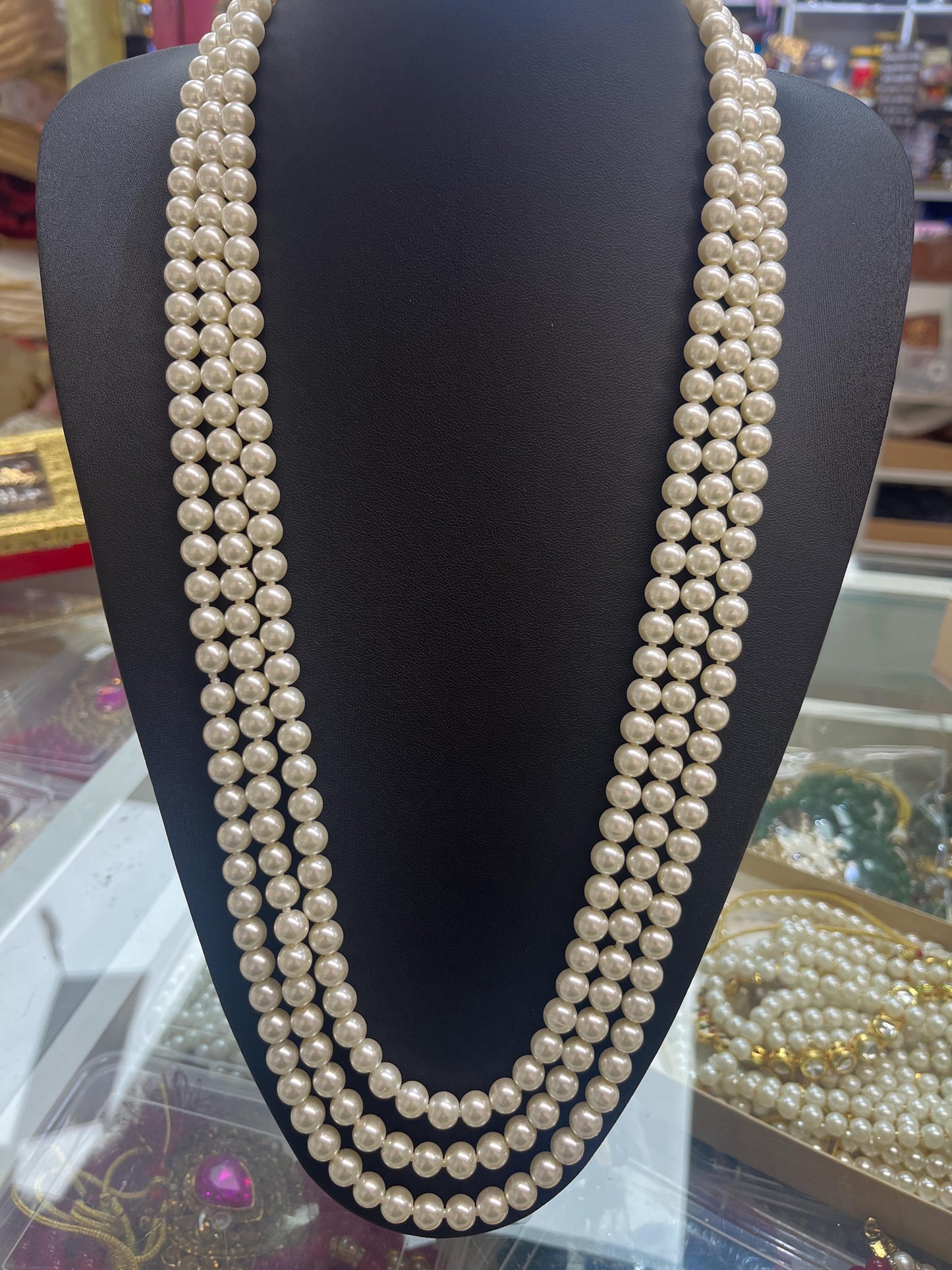 Indian Wedding- Green Pearl Necklace for Men/Groom for Wedding