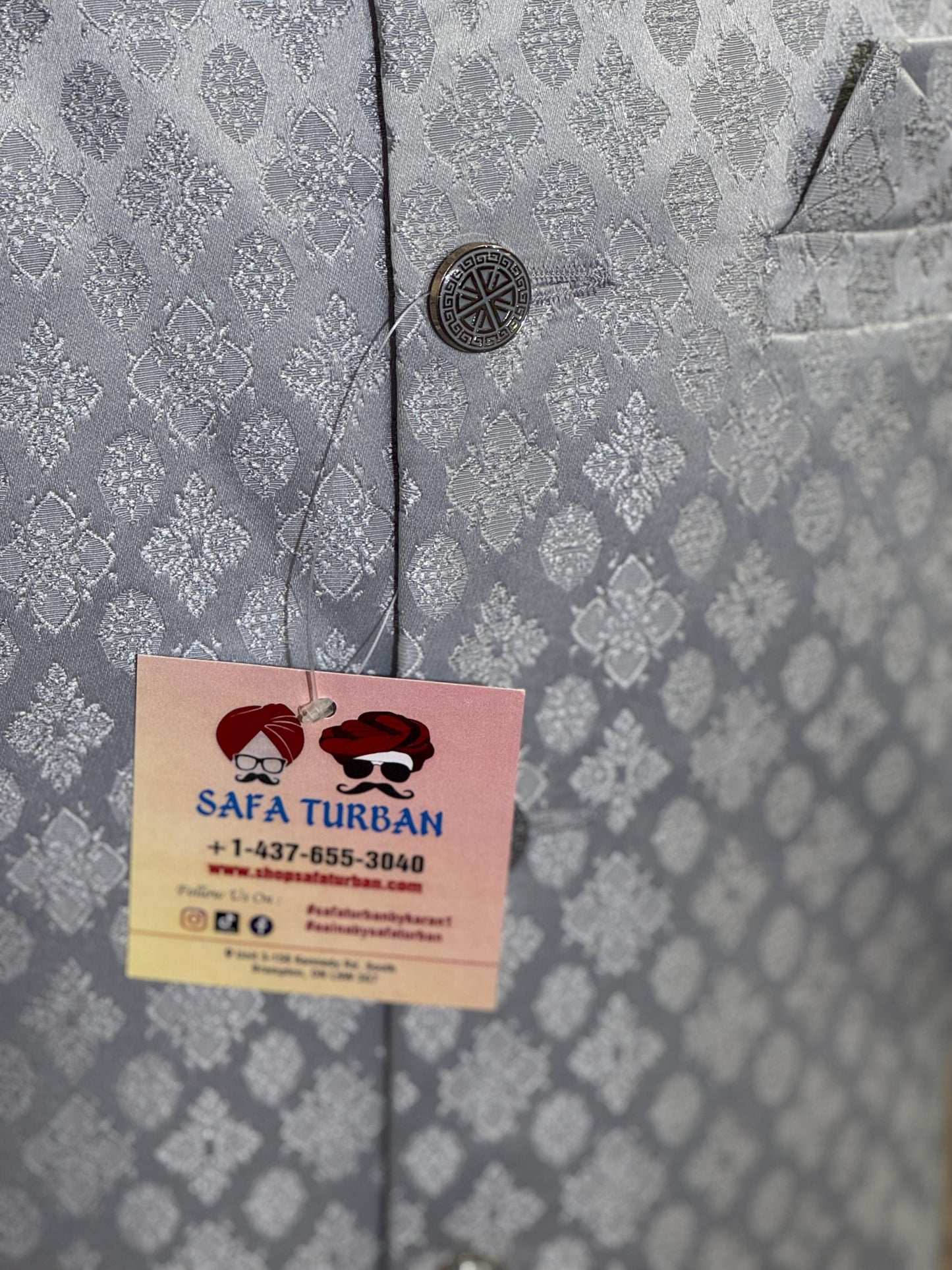 Designer Grey Men Vest- Wedding Vest, Wedding Dress, Kurta Pajama Vest, Casual Wear
