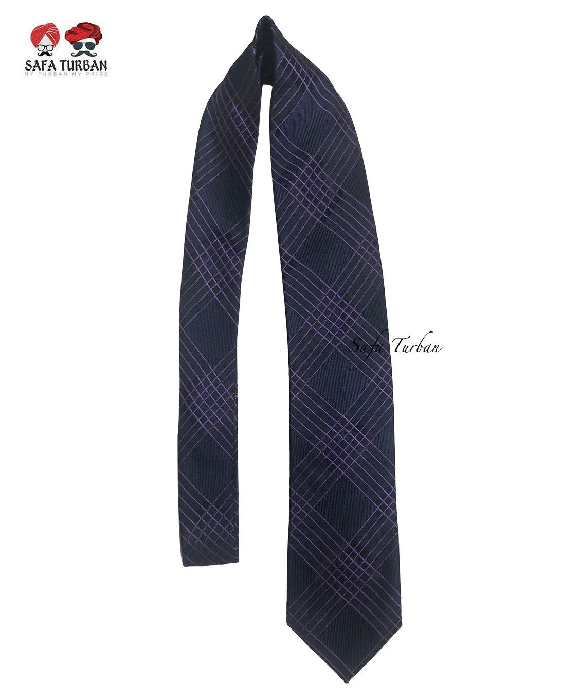 Mens Plaid Micro Self Silk Necktie Gift Set With Pocket Square