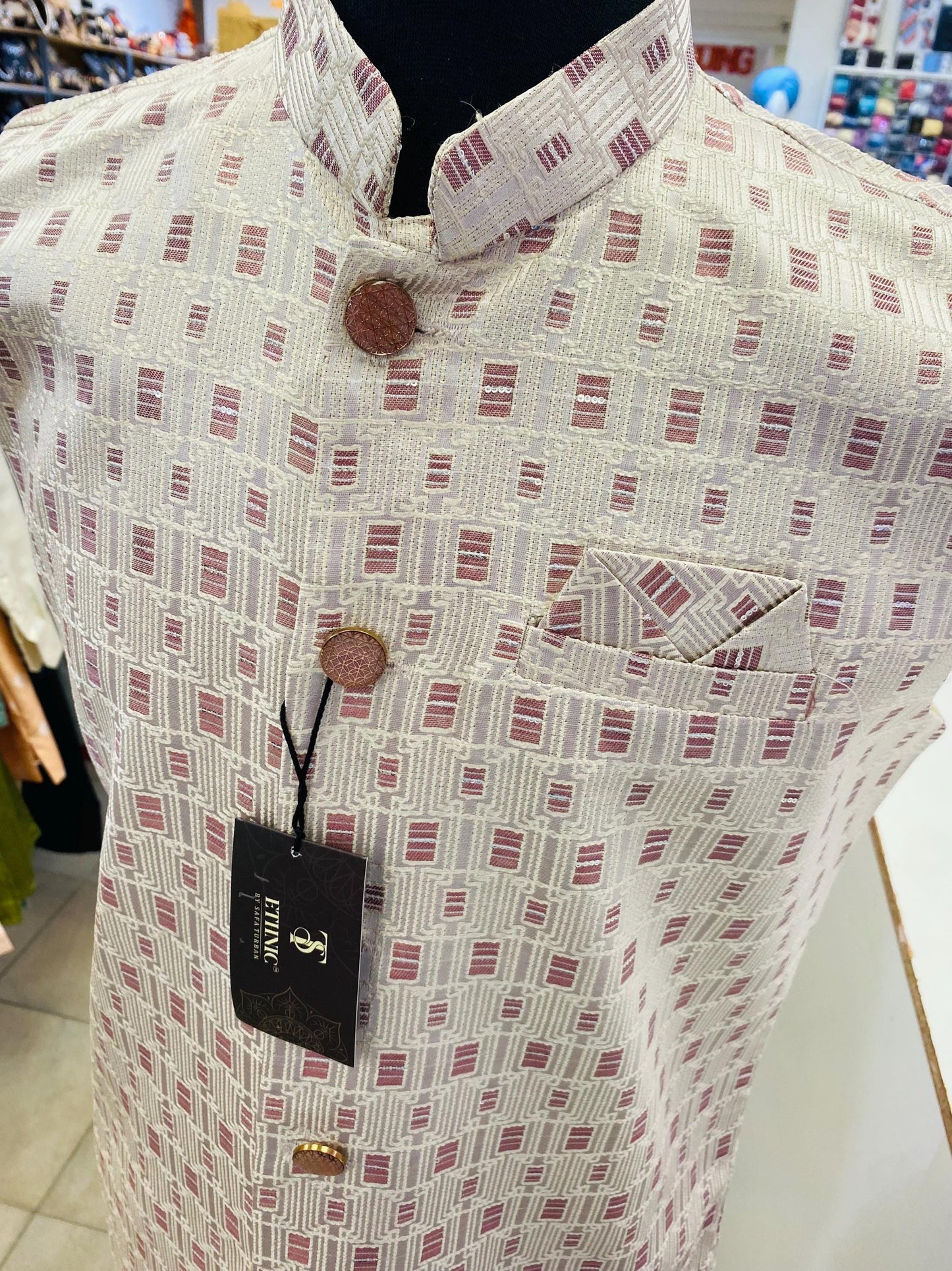 Designer  Men's Vest- Wedding Vest, Kurta Pajama Vest,Casual Wear (Size available 38,40,42,44,46)
